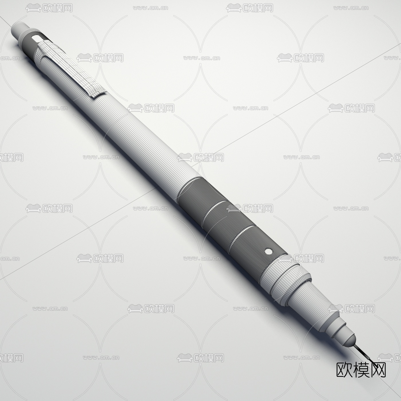 日本精致自动铅笔3d模型下载（渲染图3）
