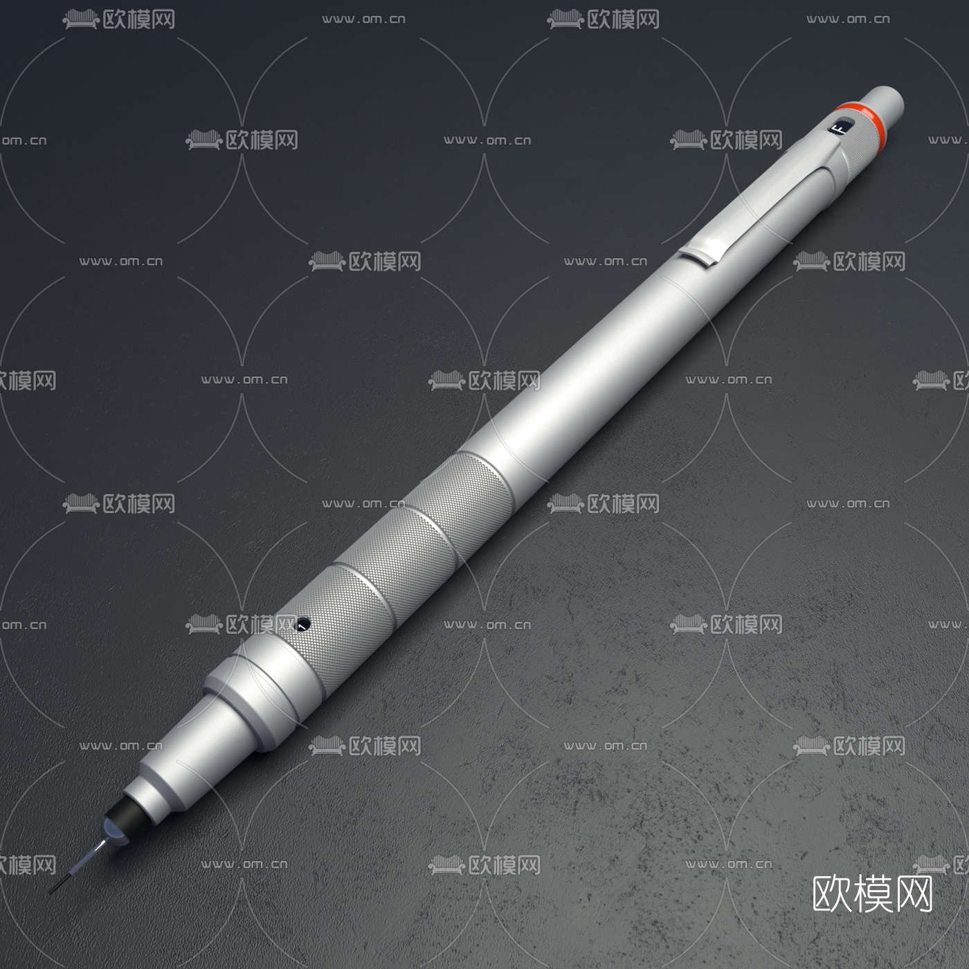 日本精致自动铅笔3d模型下载（渲染图1）