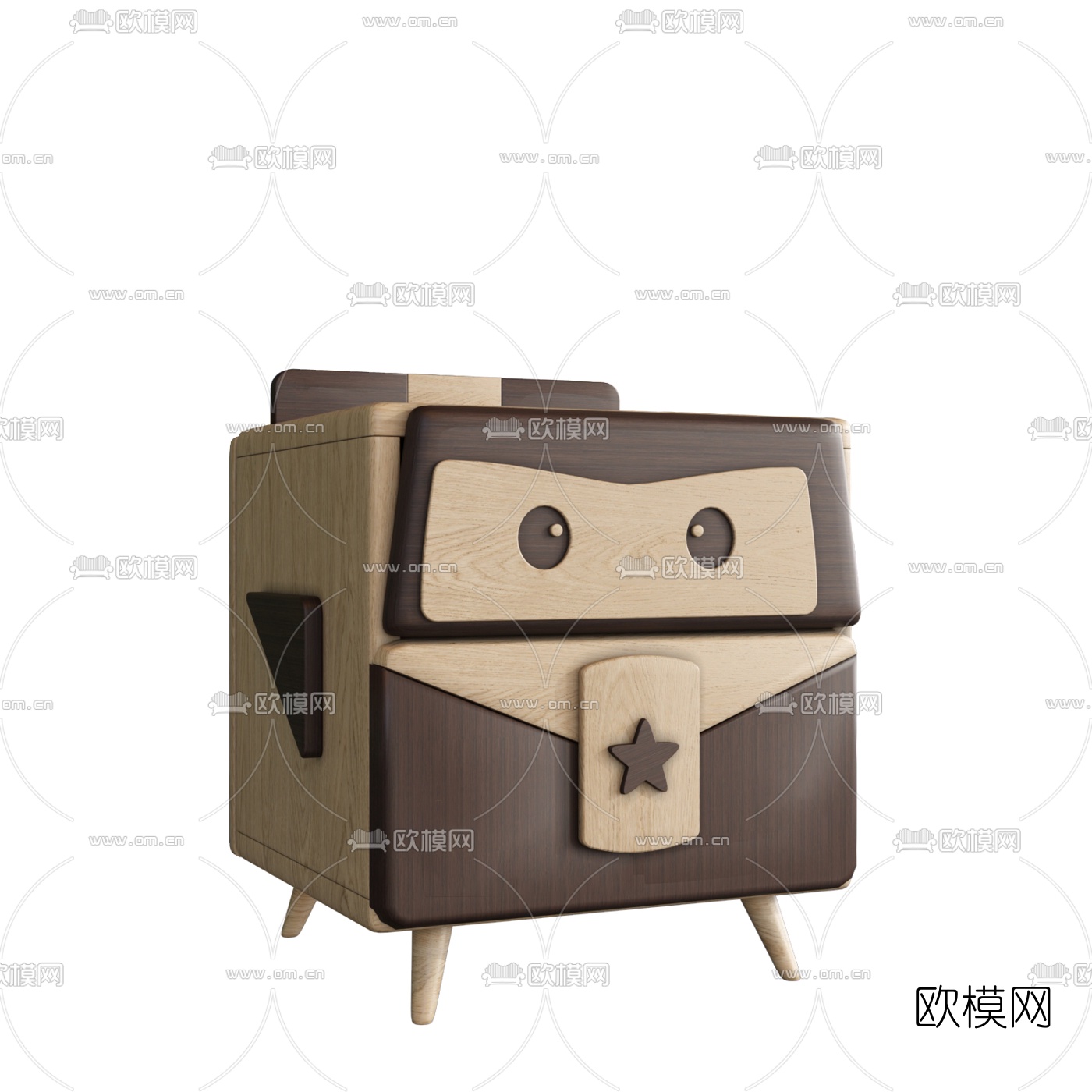 北欧卡通儿童柜3d模型