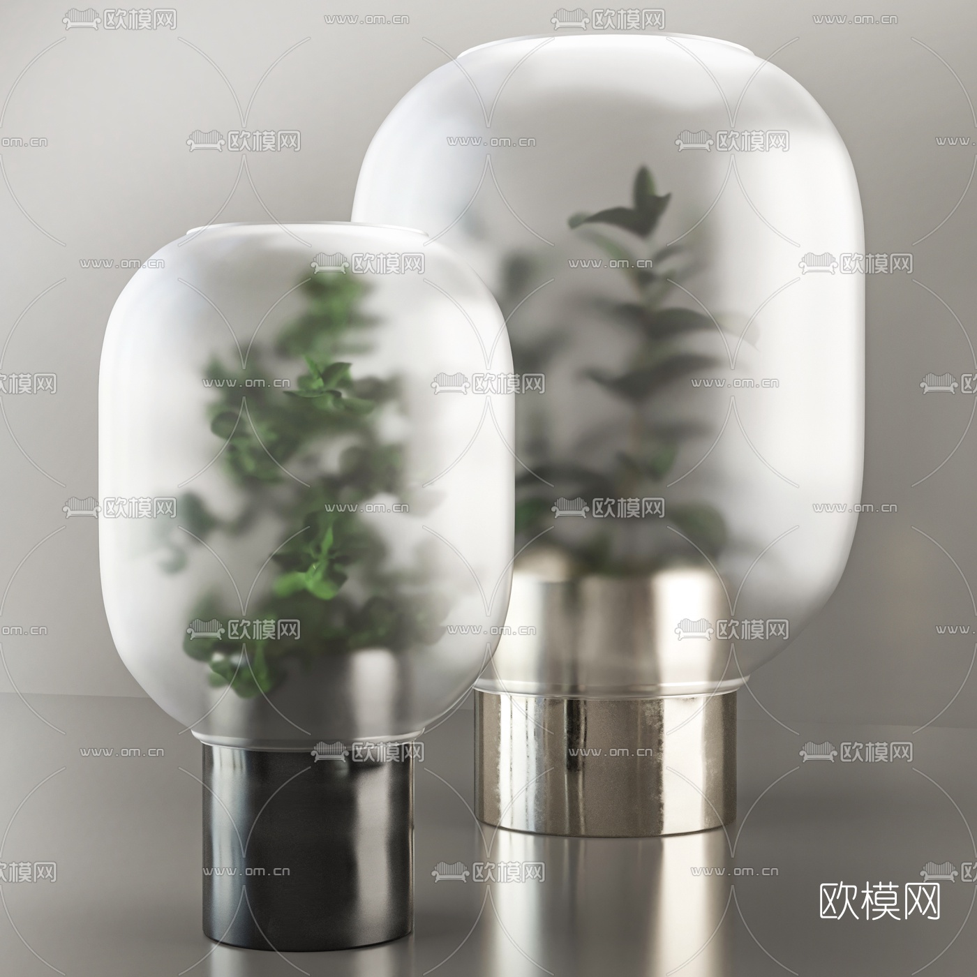 现代水培植物摆件3d模型下载（渲染图2）