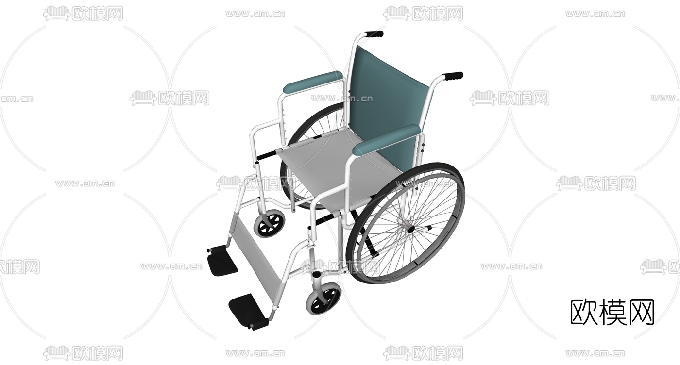 现代轮椅医药器械su模型下载