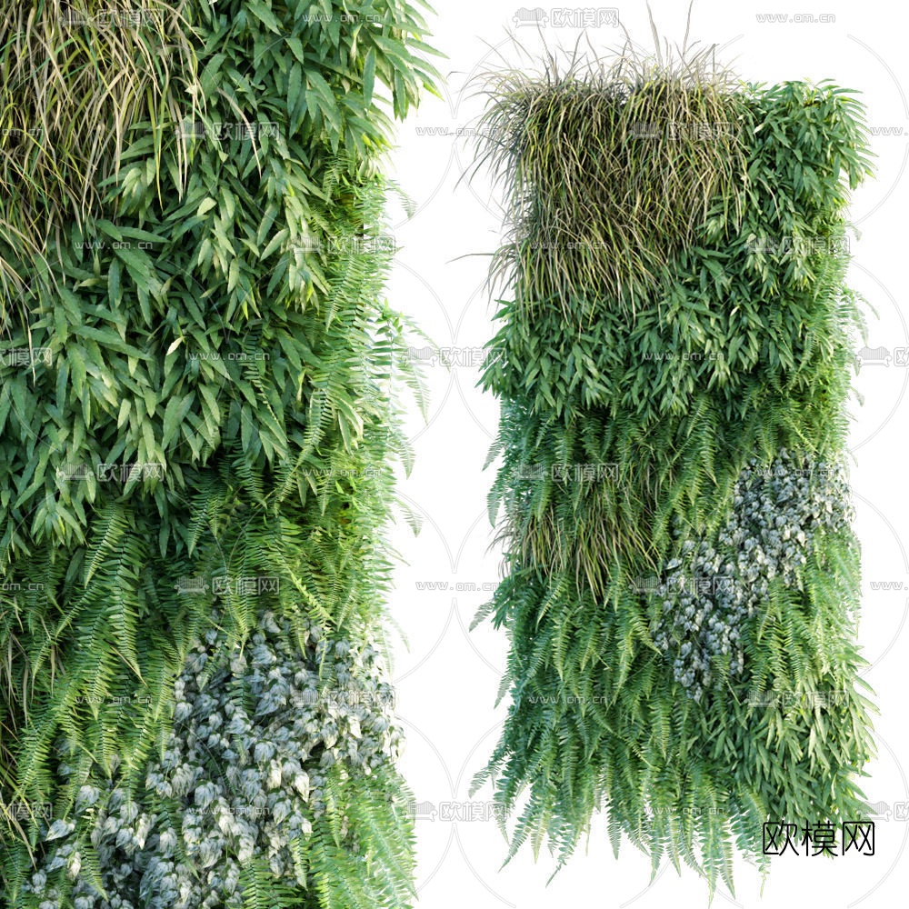 现代绿植植物墙3d模型