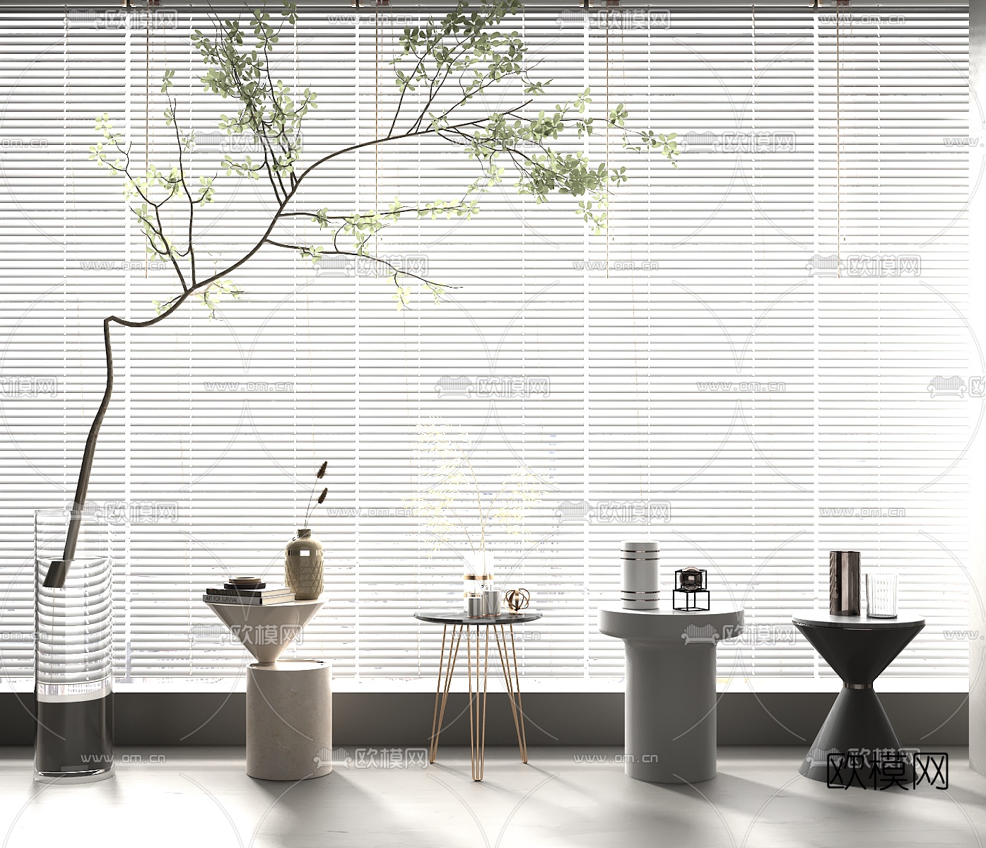 现代圆几3d模型下载