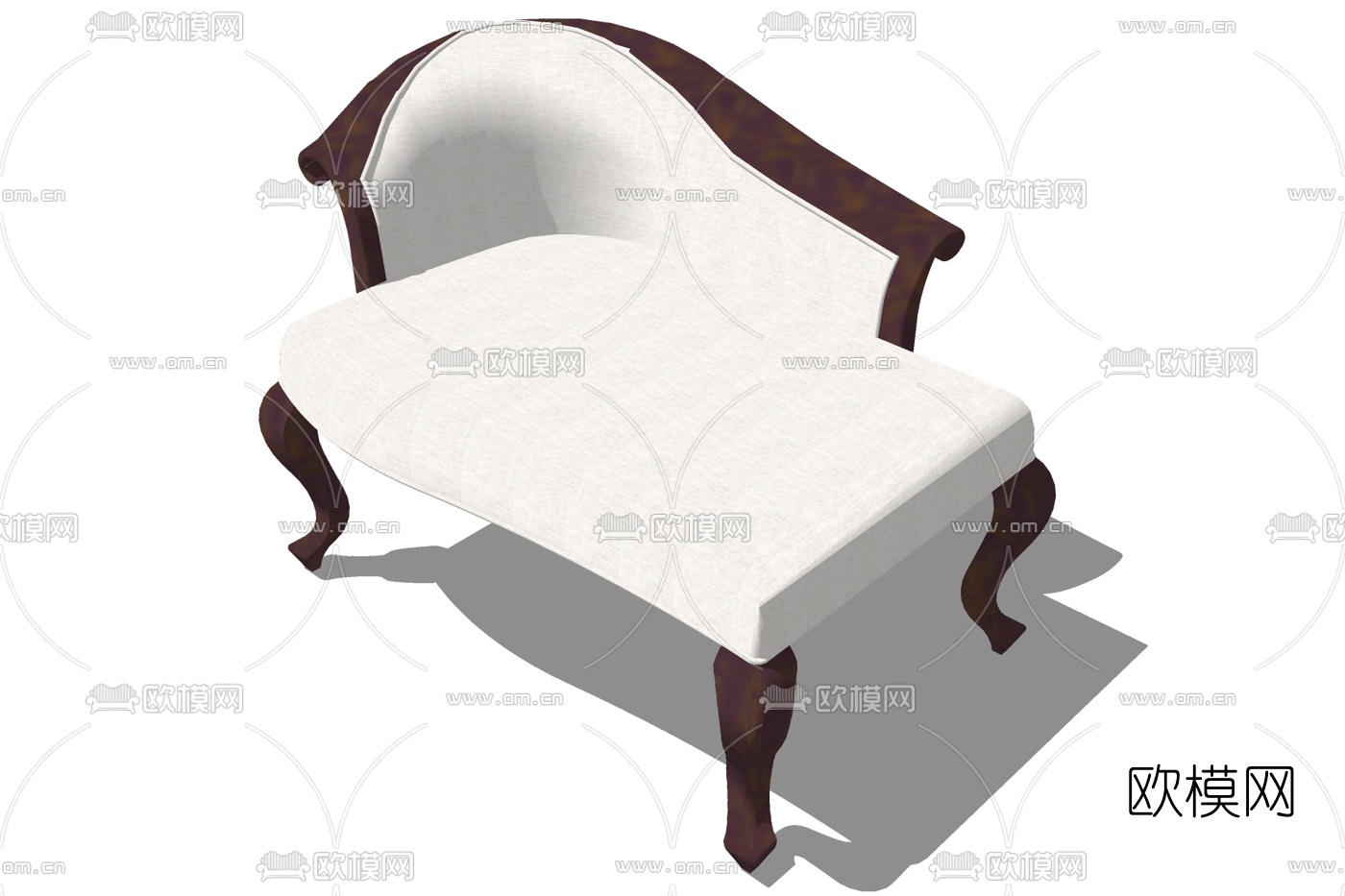 欧式贵妃椅su模型下载