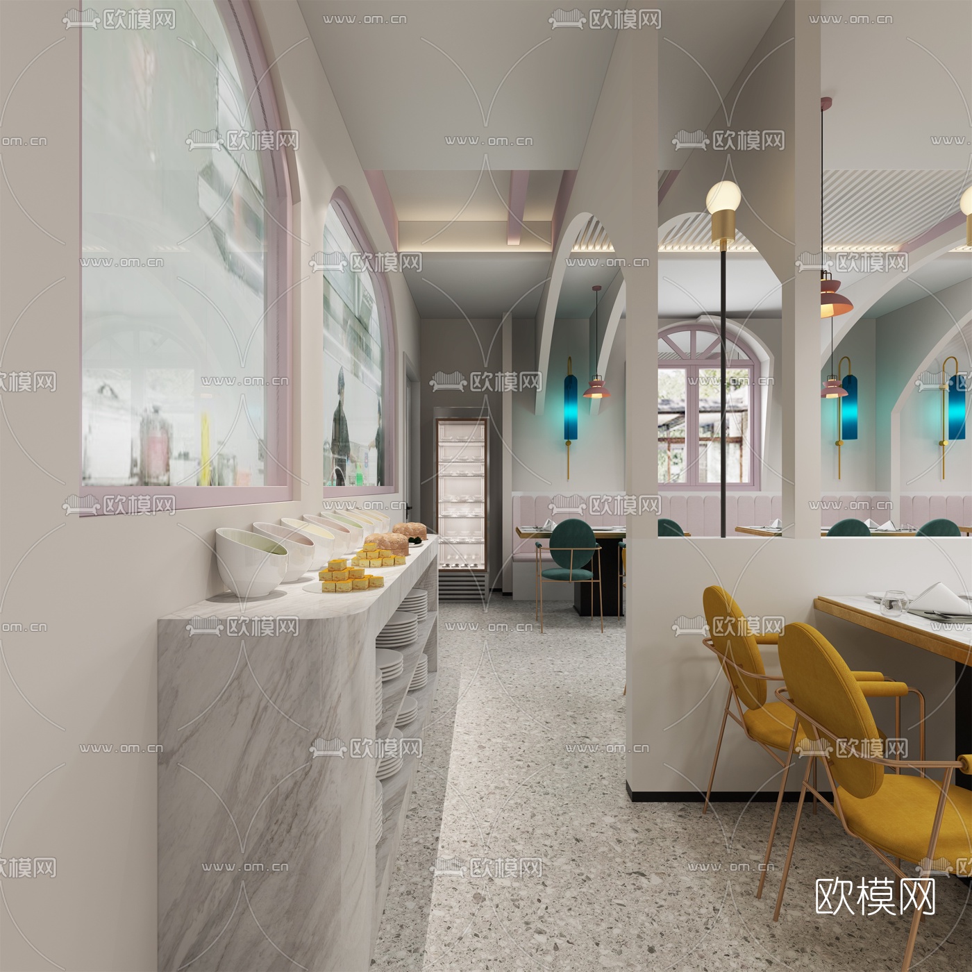 北欧火锅店免费3d模型下载（渲染图5）
