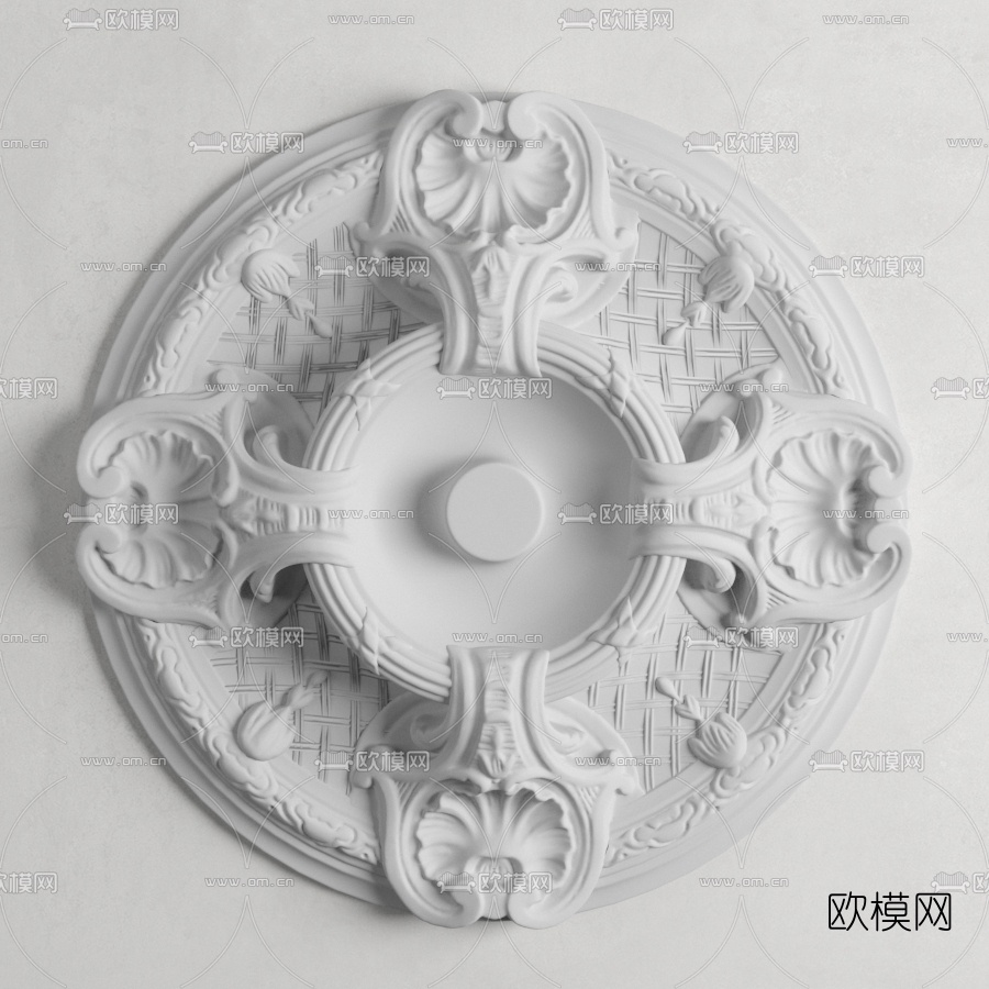 欧式石膏雕花构件浮雕3d模型