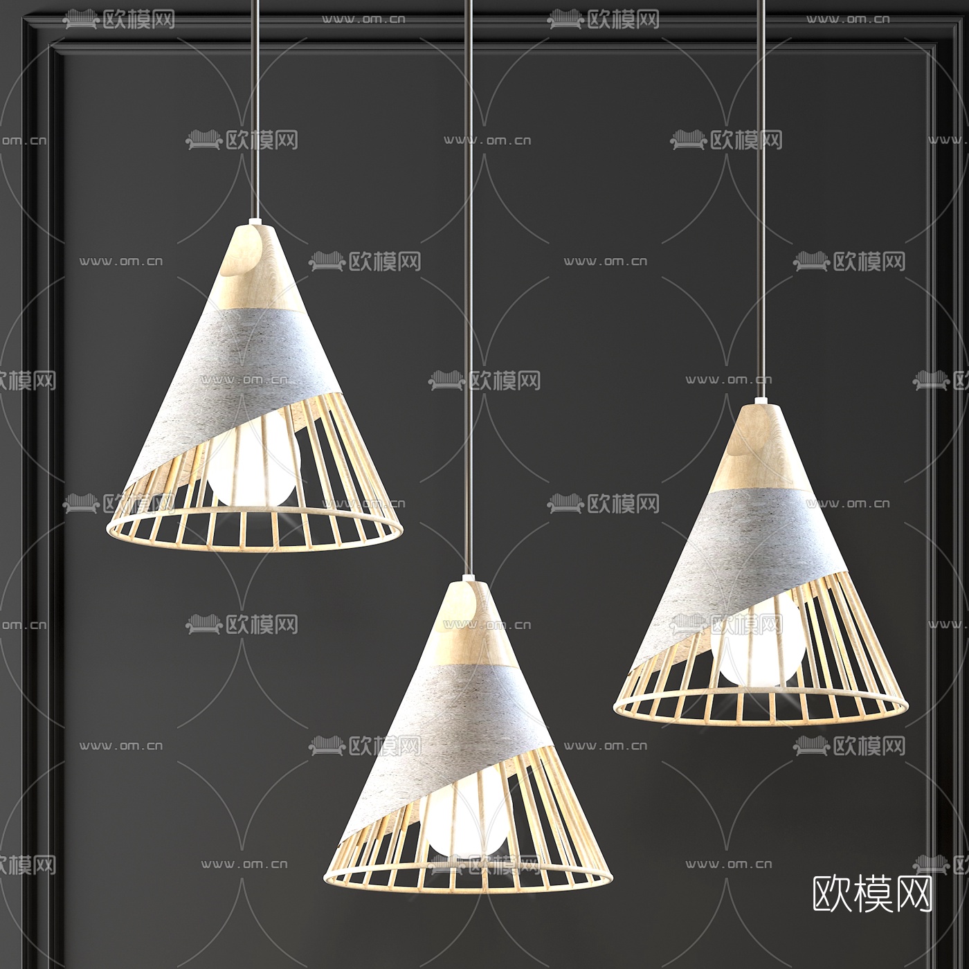 北欧吊灯3d模型
