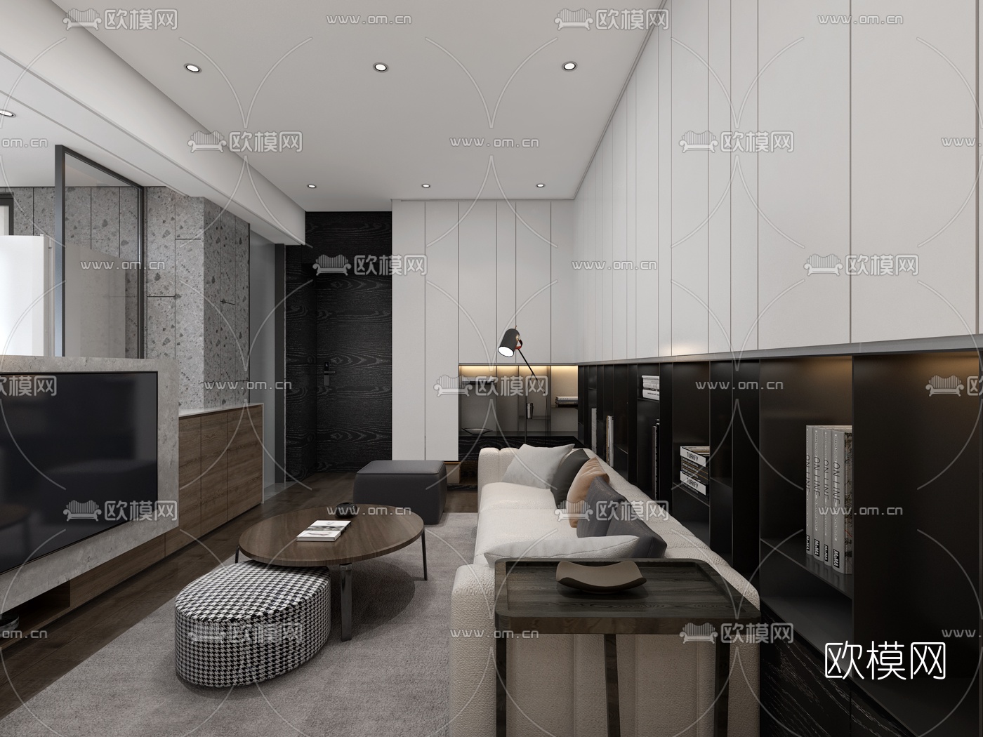 现代公寓客餐厅免费3d模型