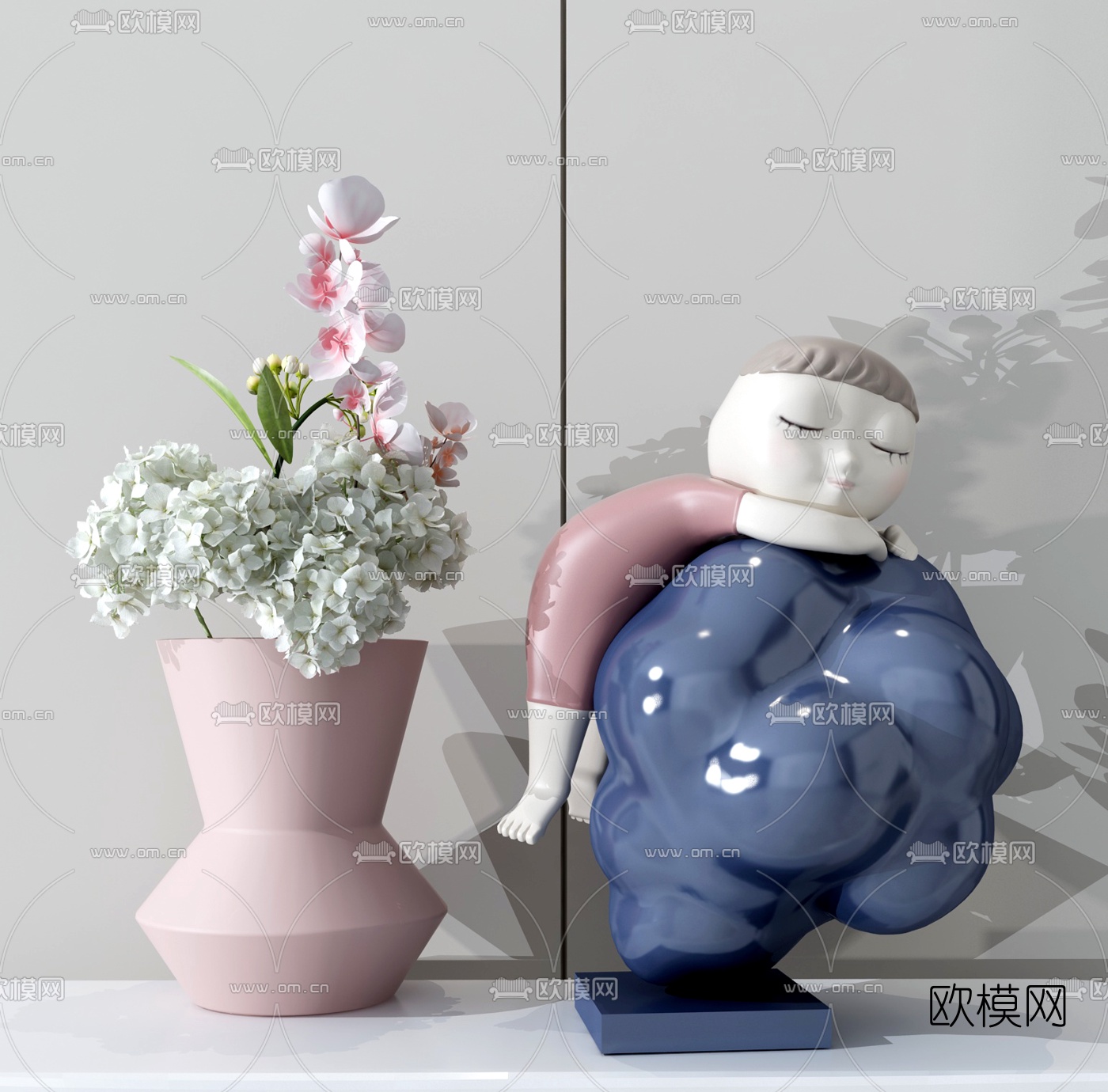现代网红儿童卡通摆件3d模型