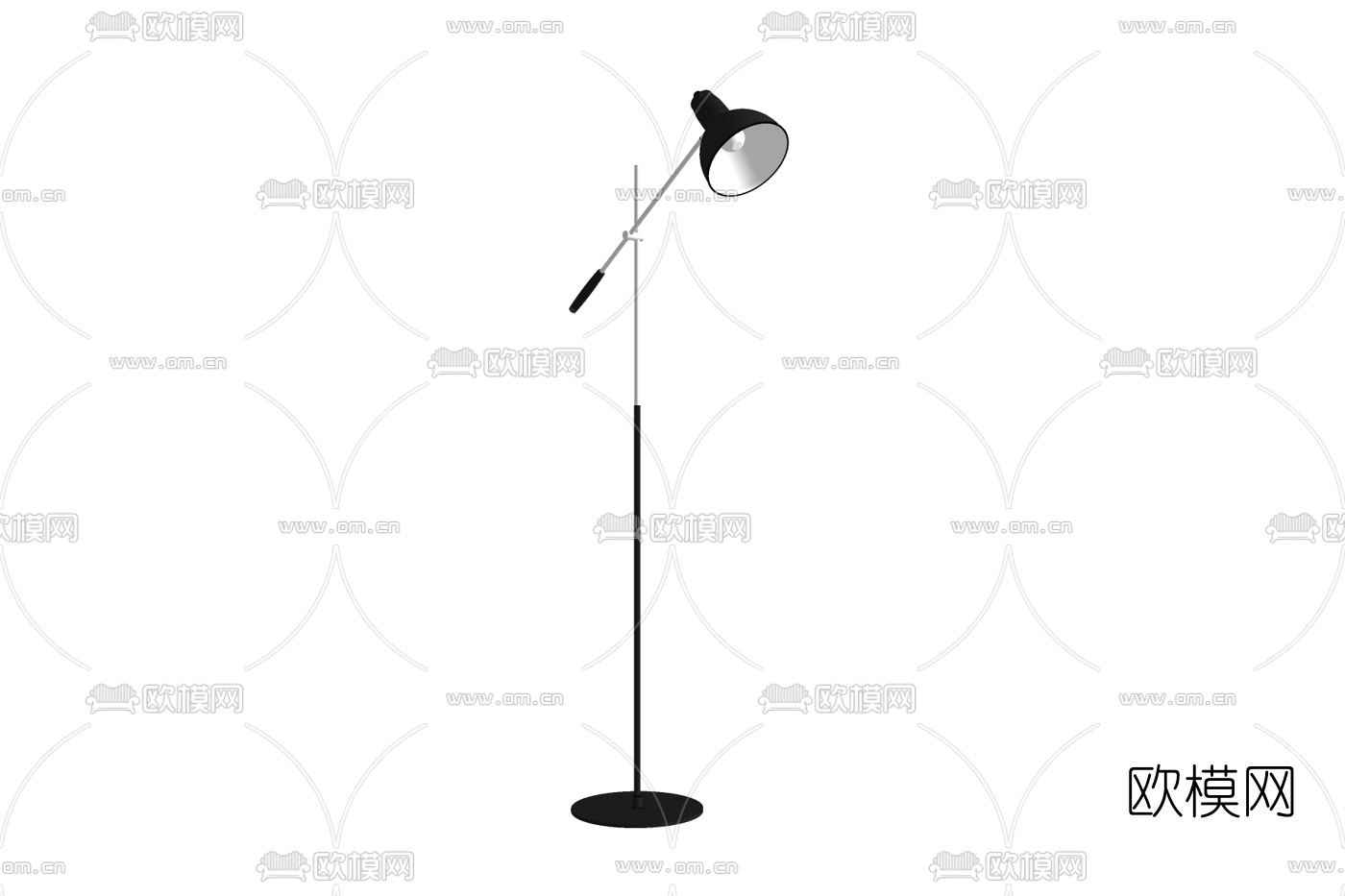 现代金属落地灯免费su模型下载