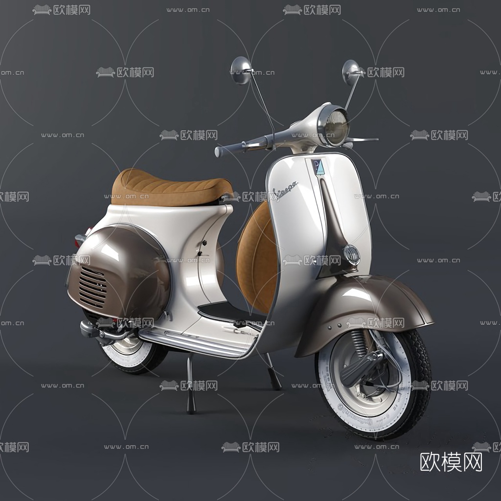 现代摩托车电瓶车3d模型下载