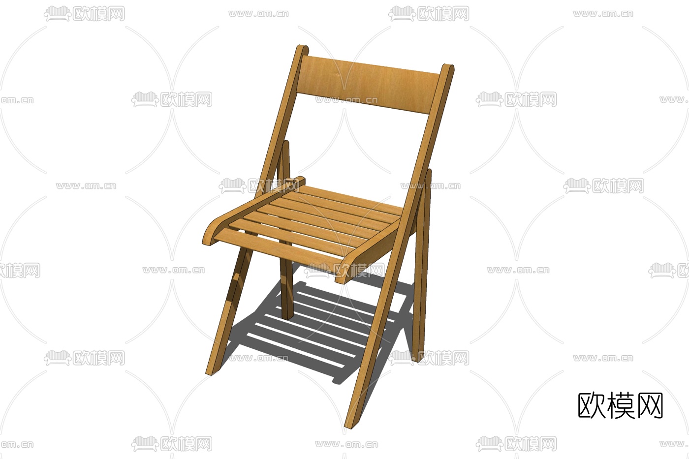现代实木单椅免费su模型下载