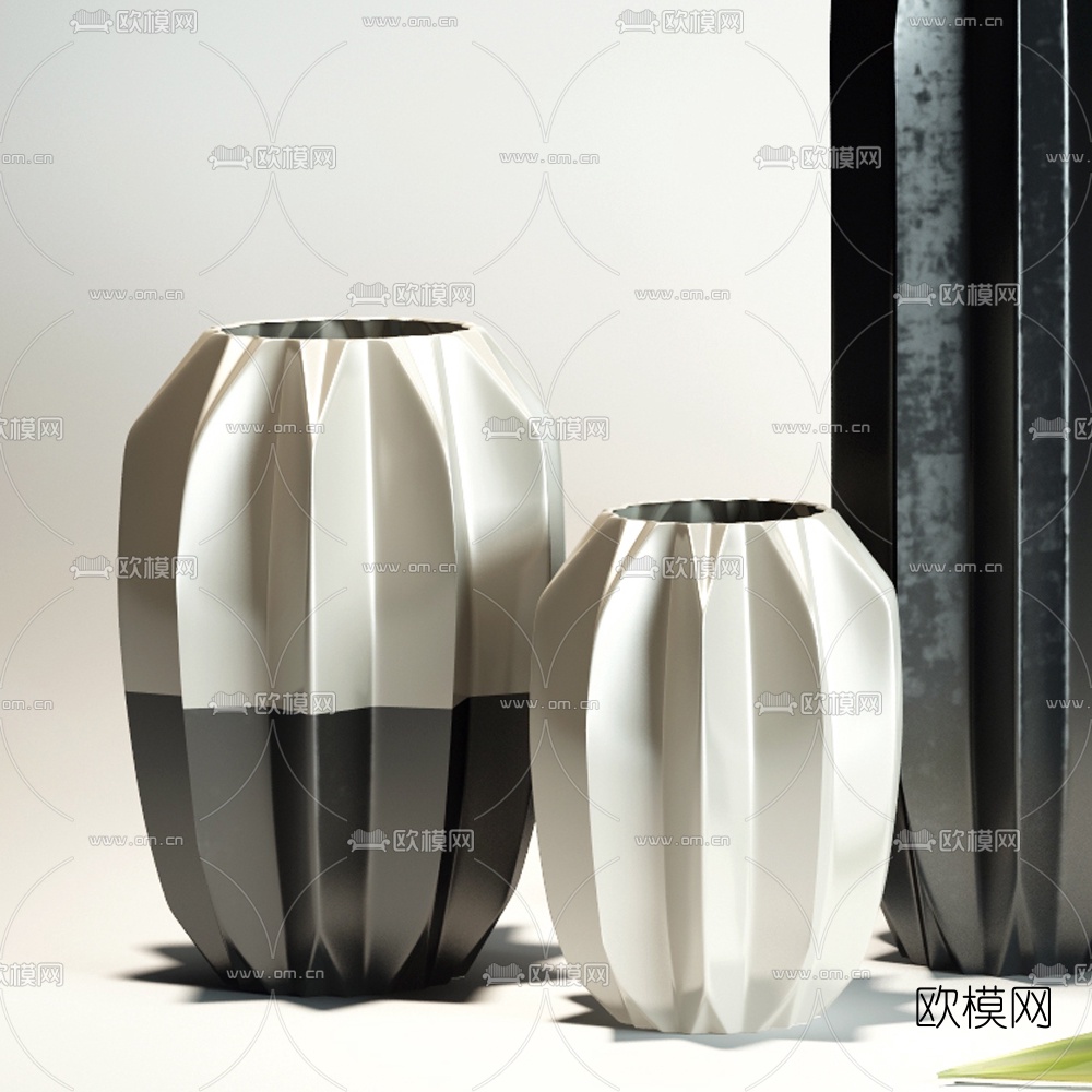 现代插花花瓶3d模型下载（渲染图4）