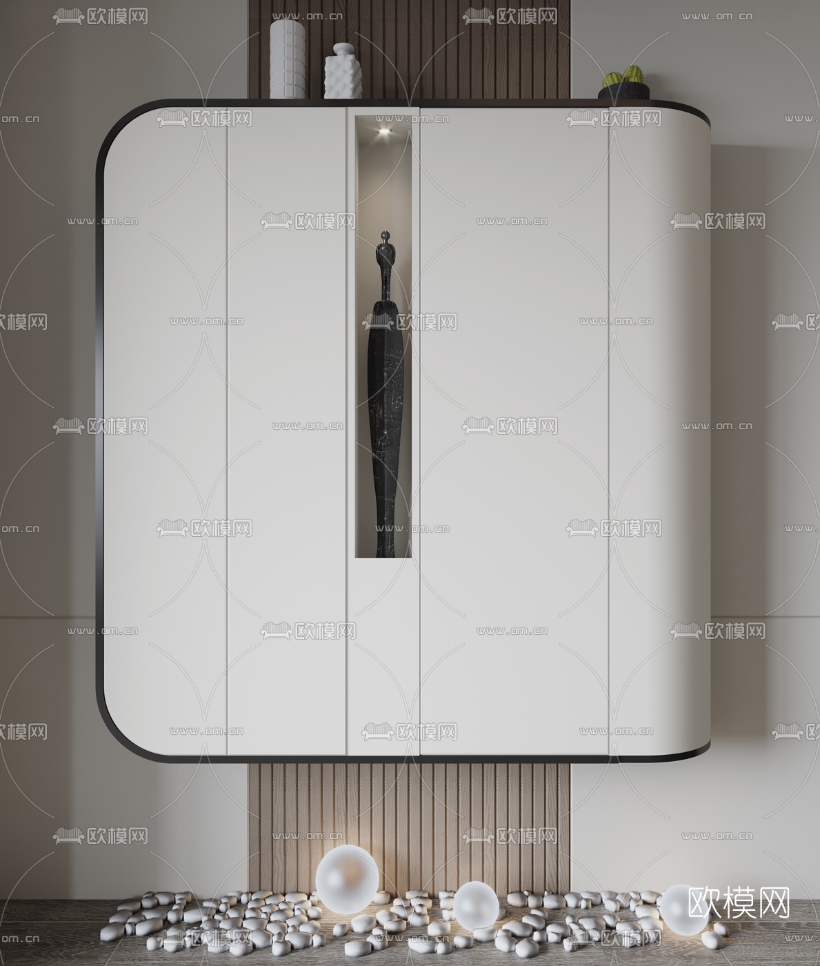 现代壁柜3d模型
