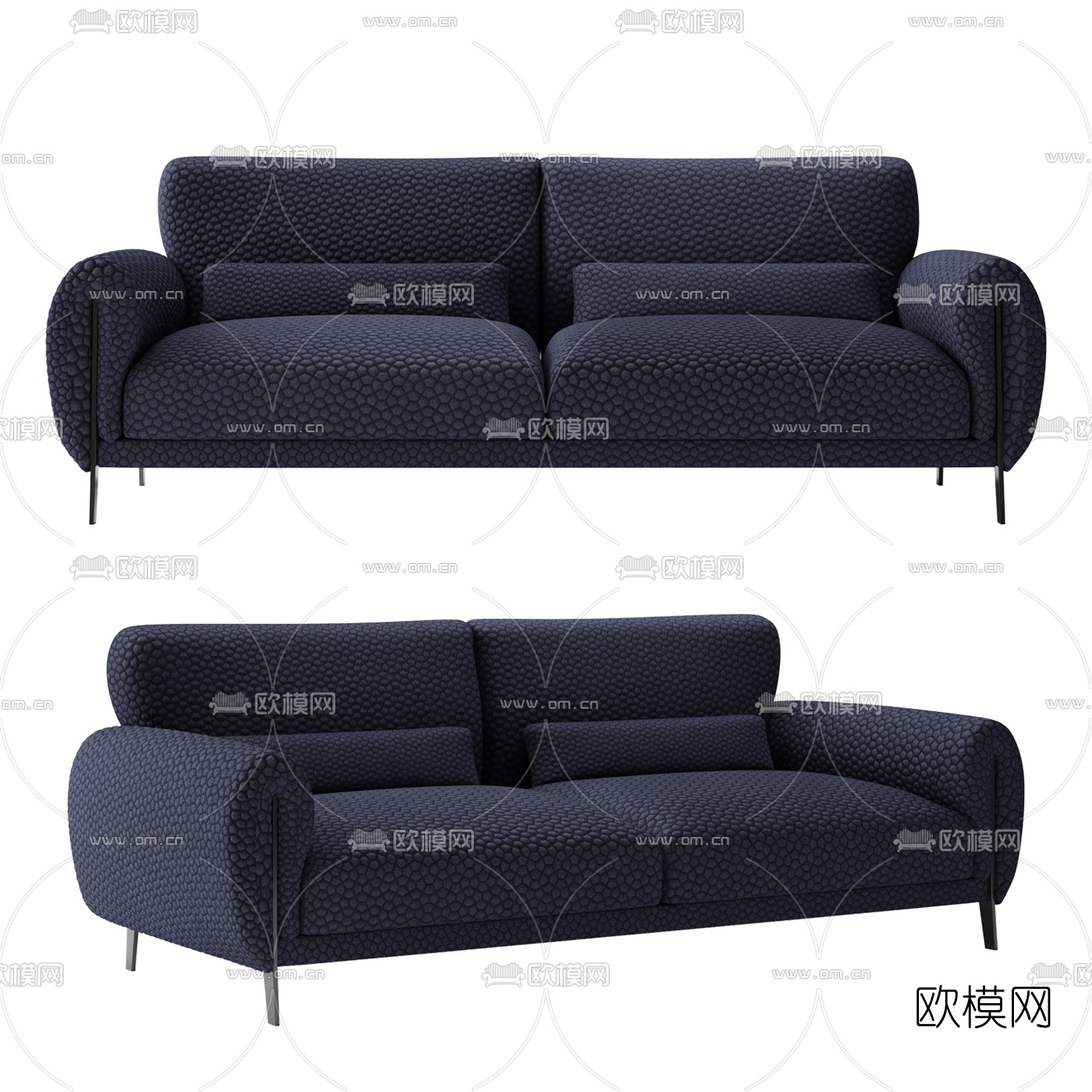 Roche Bobois双人沙发3d模型下载（渲染图1）