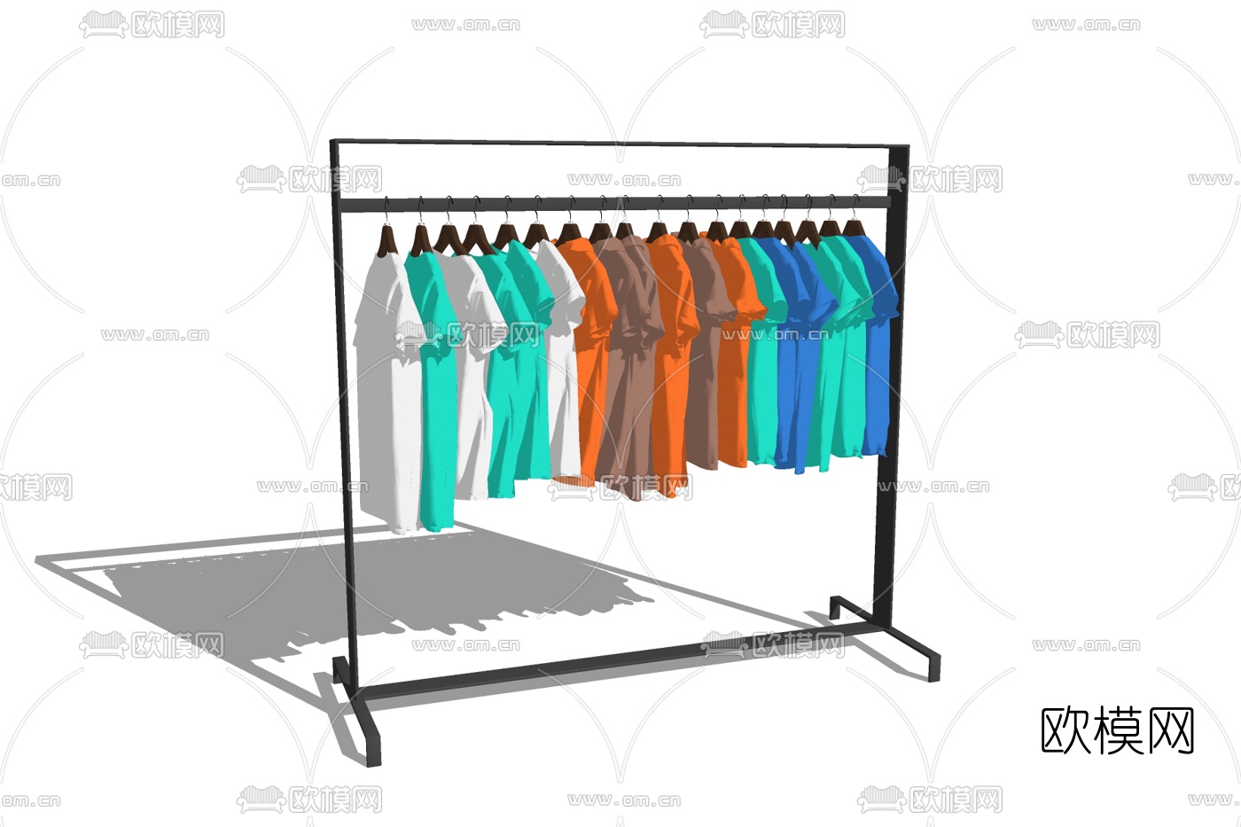 现代晾衣架免费su模型下载