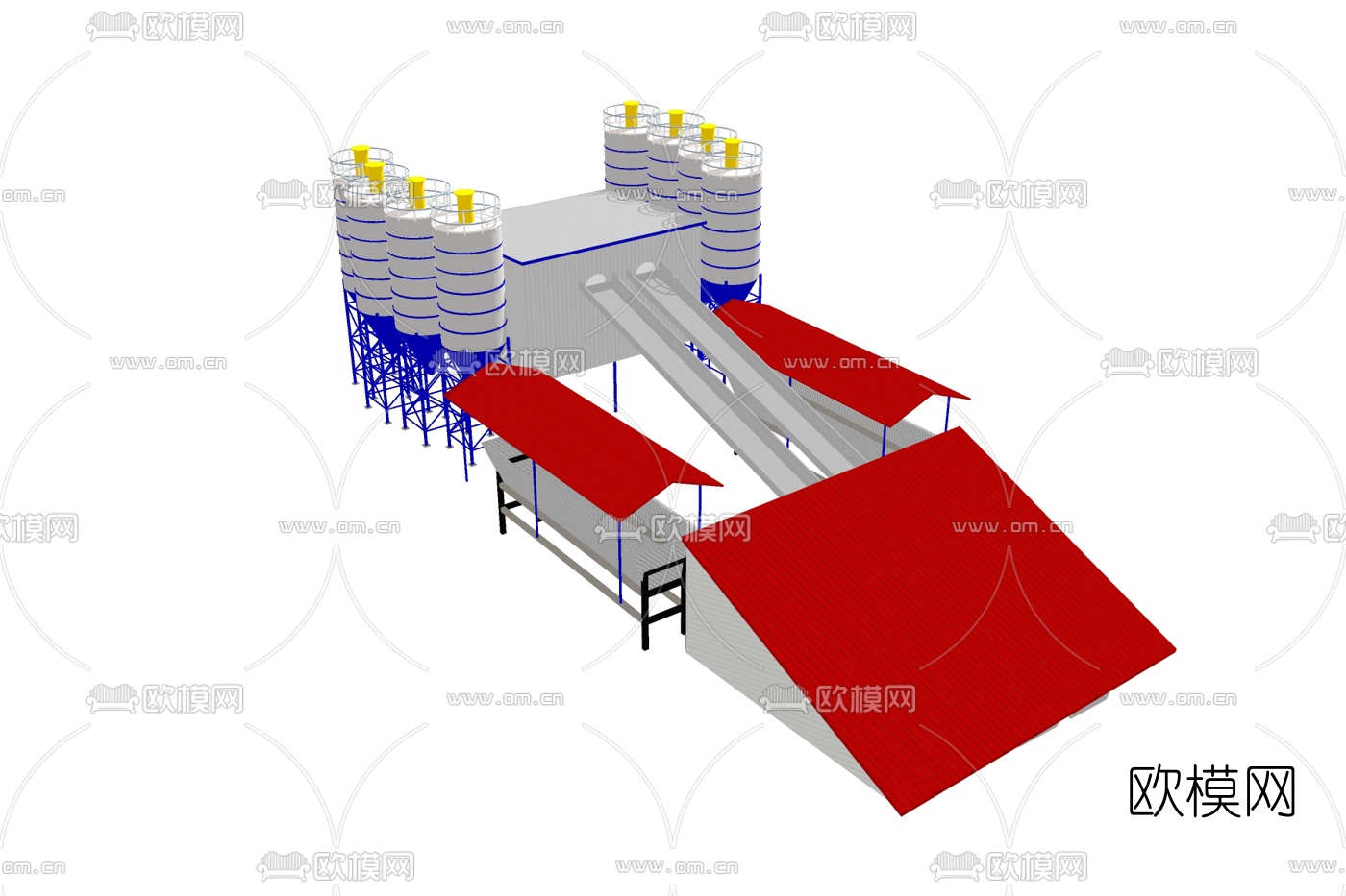 现代工业设施su模型下载