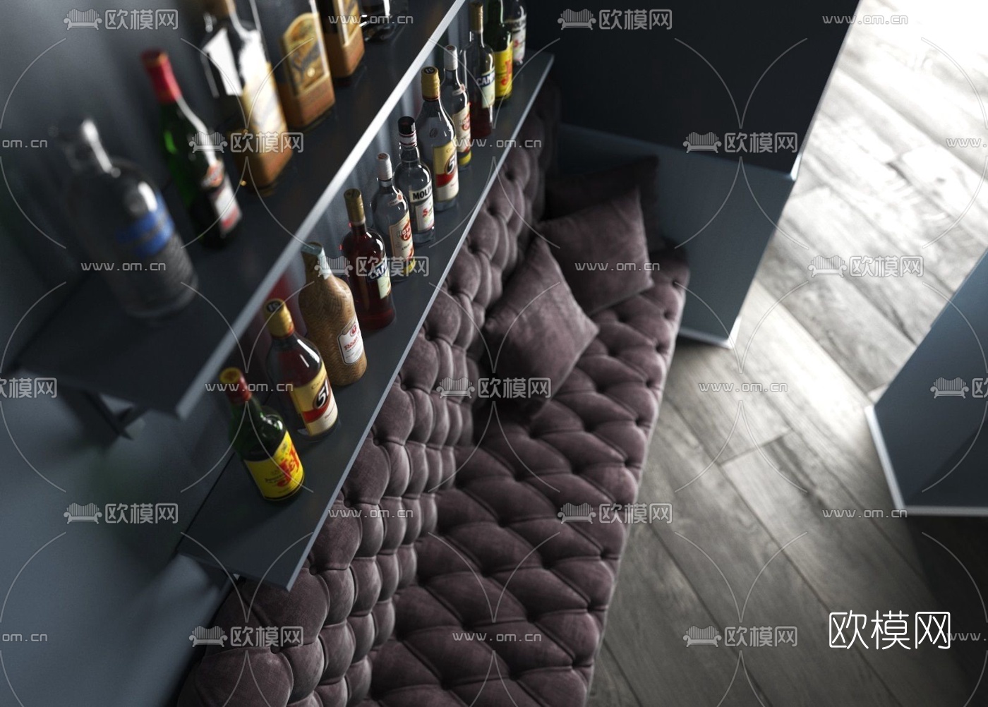 现代西餐厅3d模型