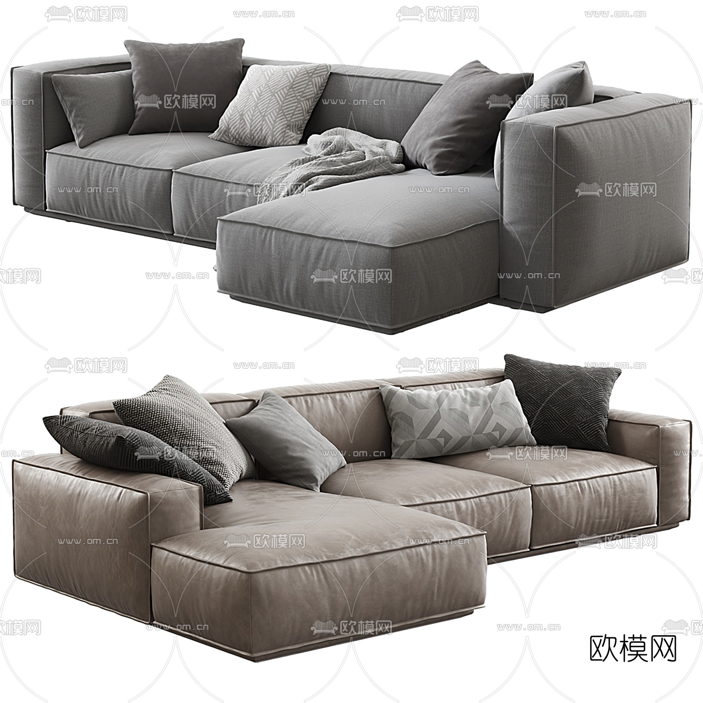 Reflex 转角多人沙发3d模型