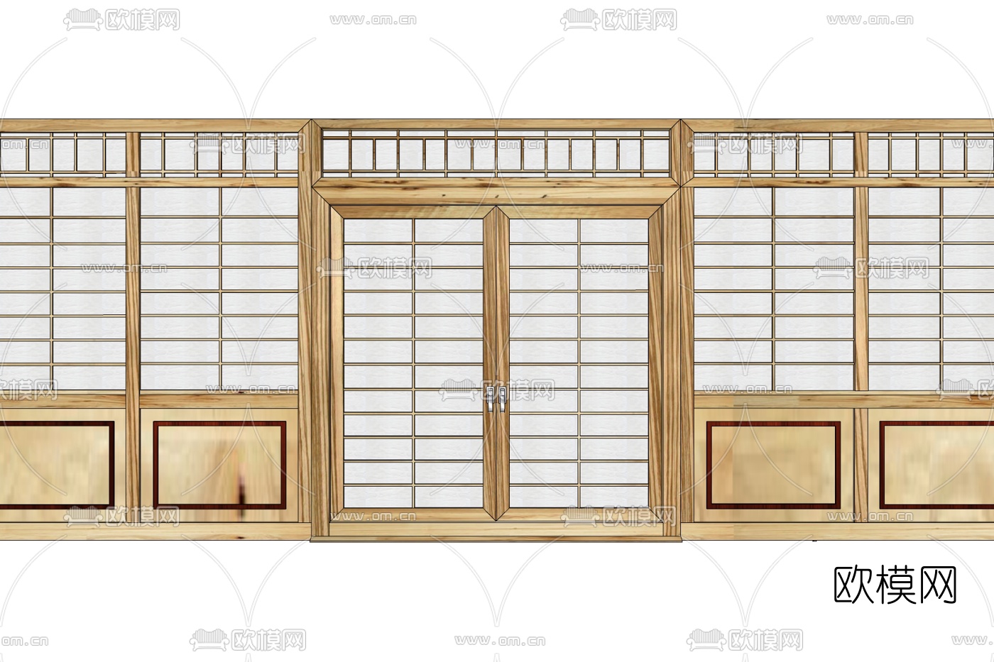 现代双开门免费su模型下载