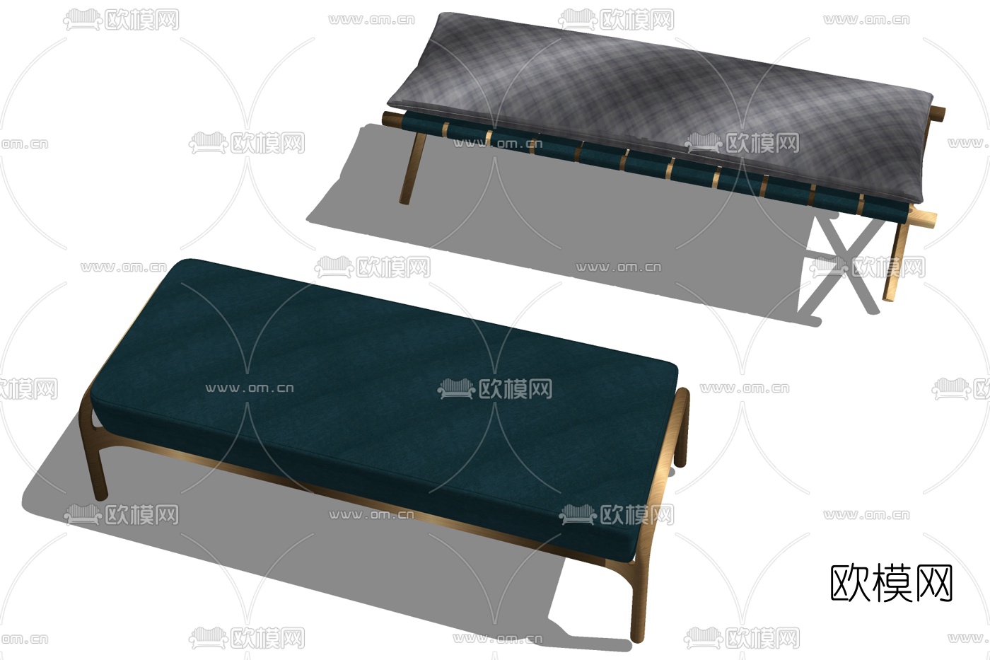 现代轻奢脚踏su模型下载