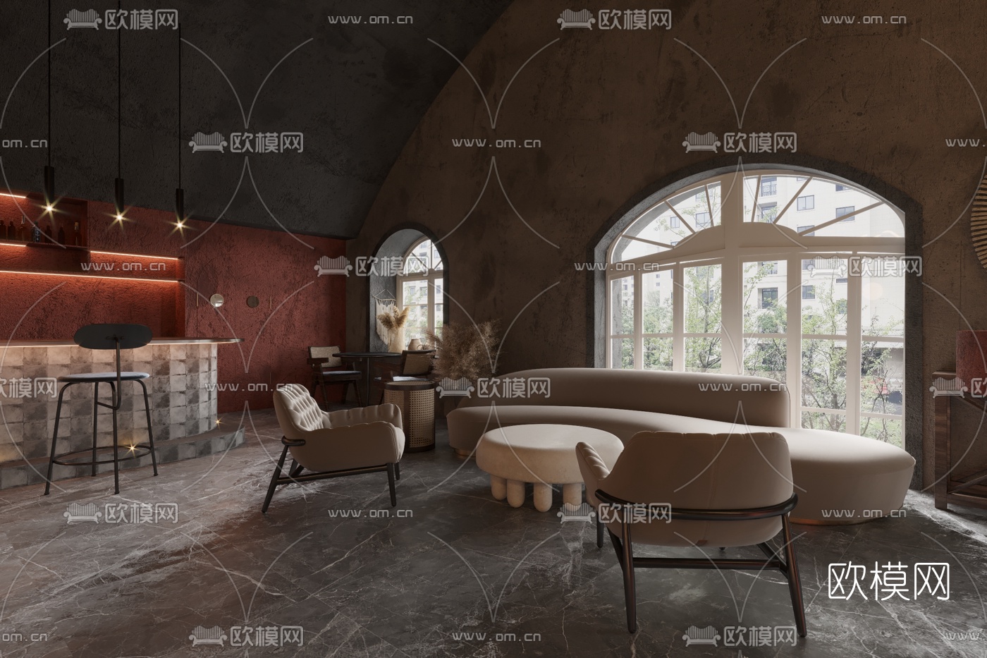 工业风快餐店3d模型下载（渲染图5）