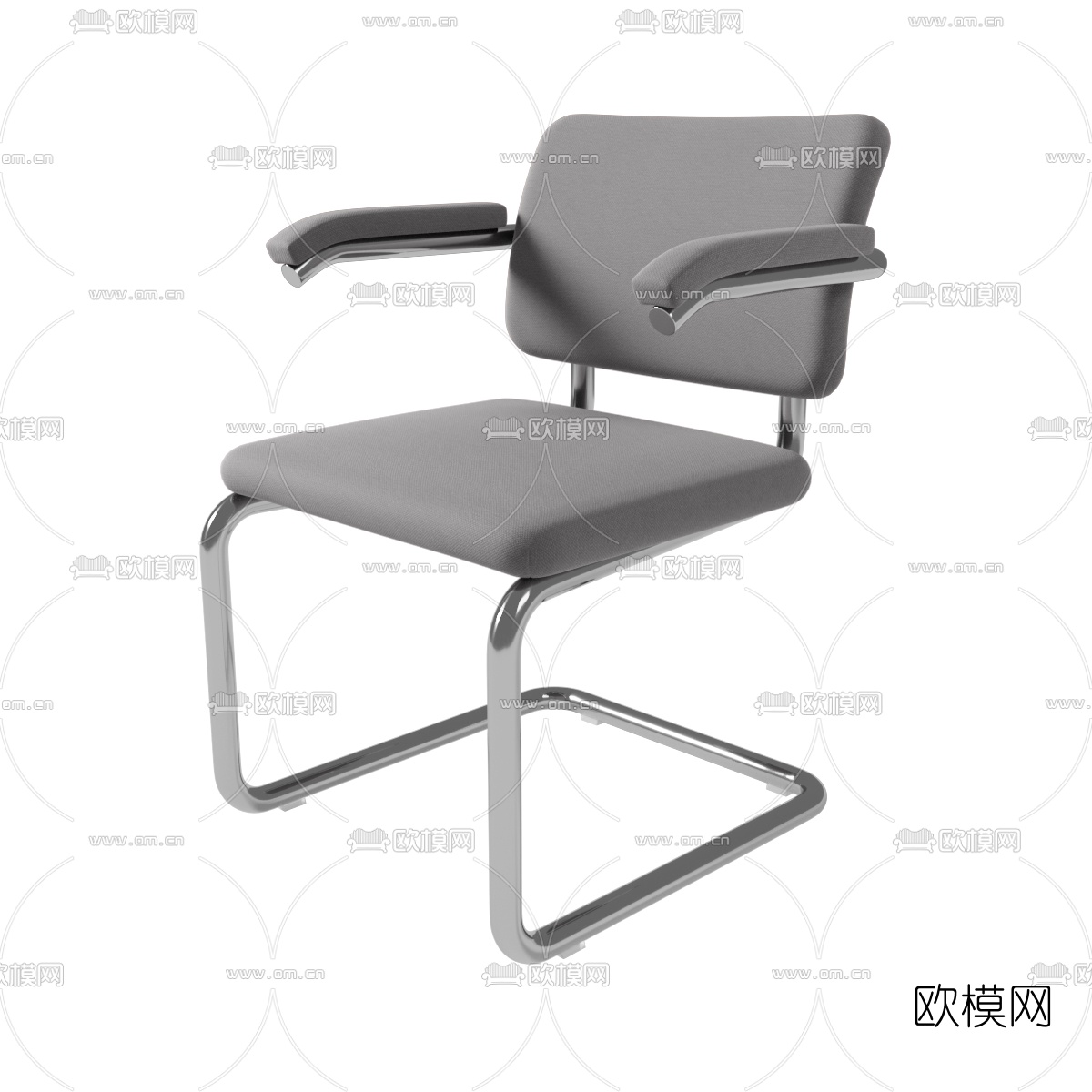 现代班前椅办公椅3d模型下载（渲染图8）