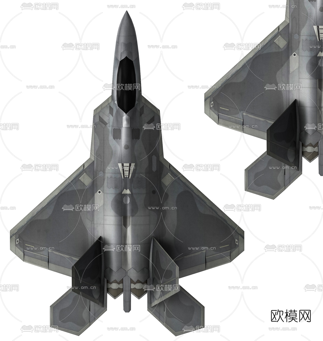 现代f22战斗机航模玩具3d模型下载（渲染图2）