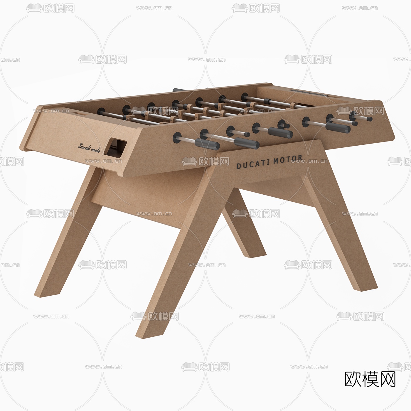 现代桌上足球机3d模型下载（渲染图1）