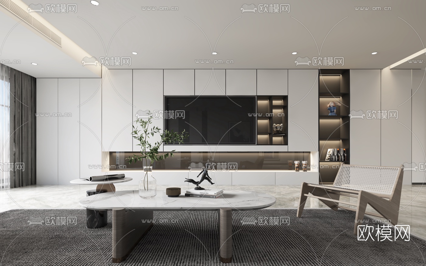 现代客餐厅3d模型