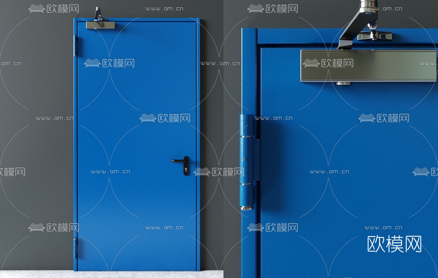 现代消防门3d模型