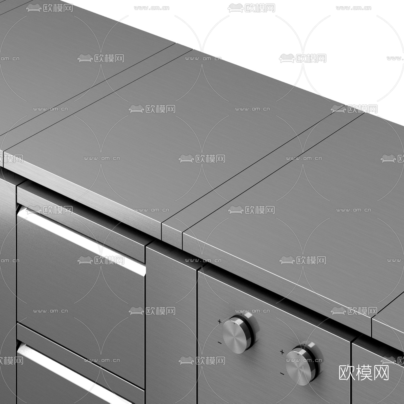 现代厨房操作台3d模型下载（渲染图5）