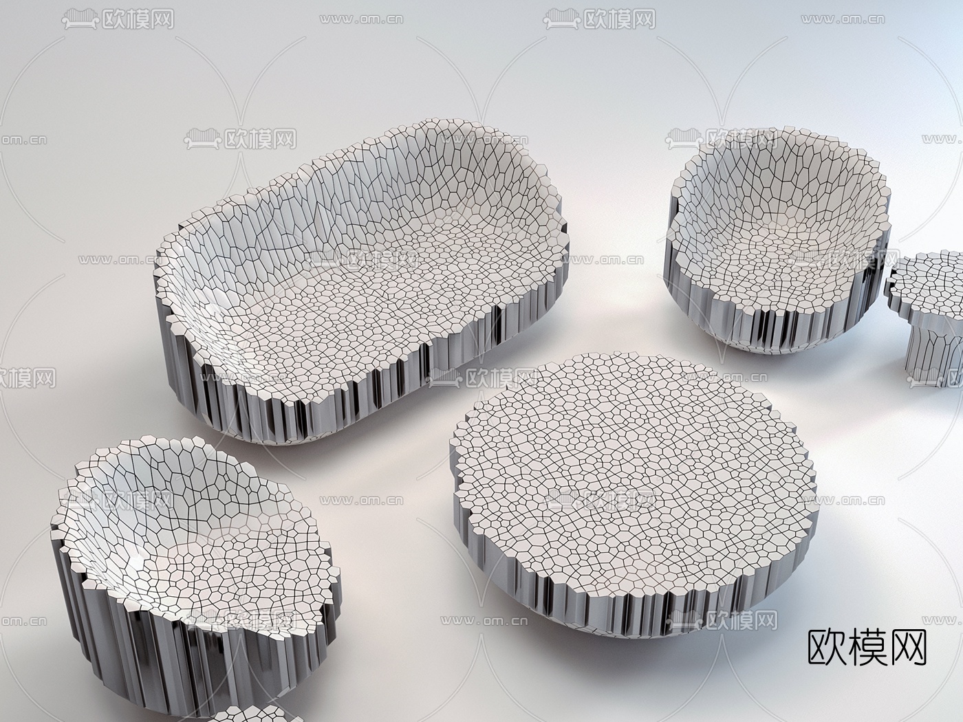 现代艺术沙发组合3d模型