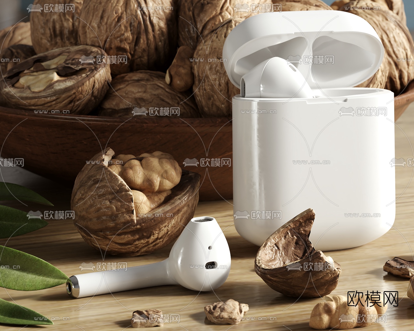 现代苹果蓝牙耳机3d模型下载