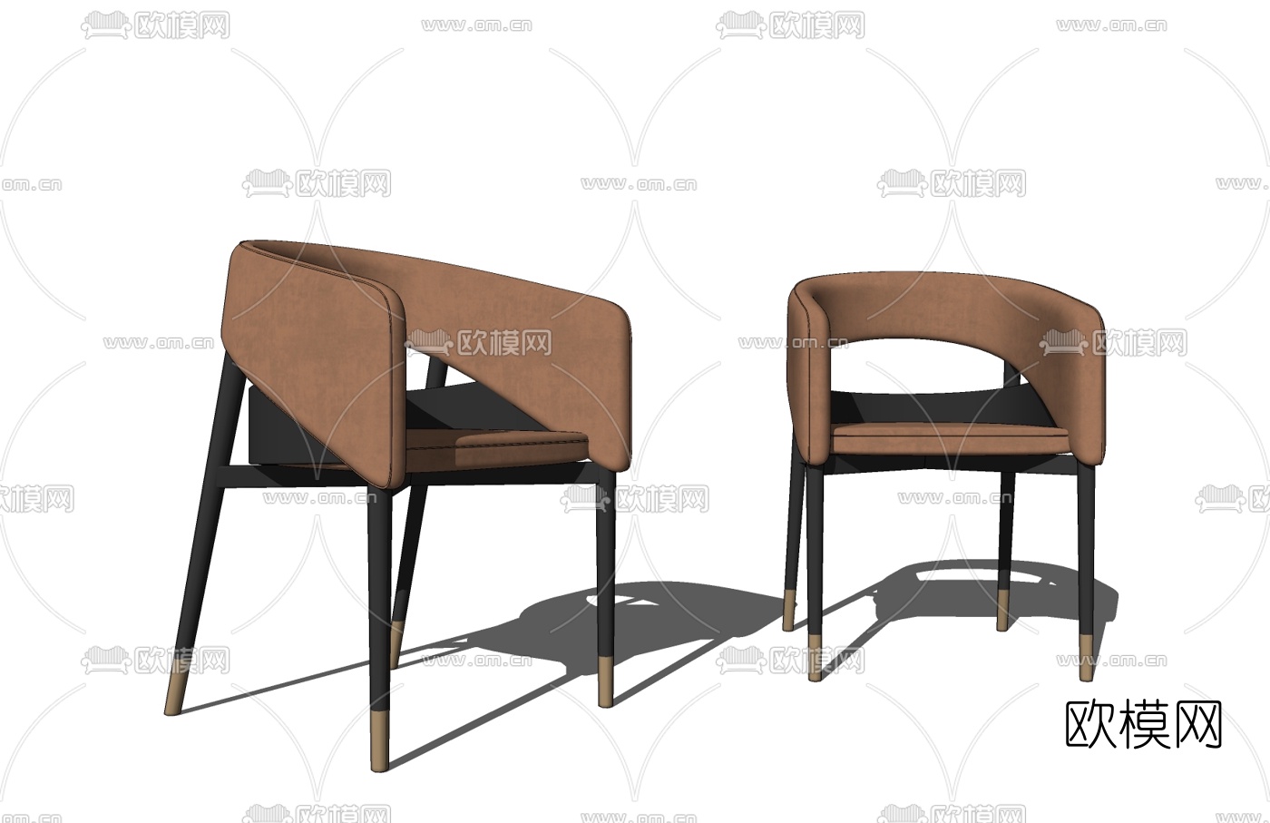 现代轻奢休闲椅su模型下载