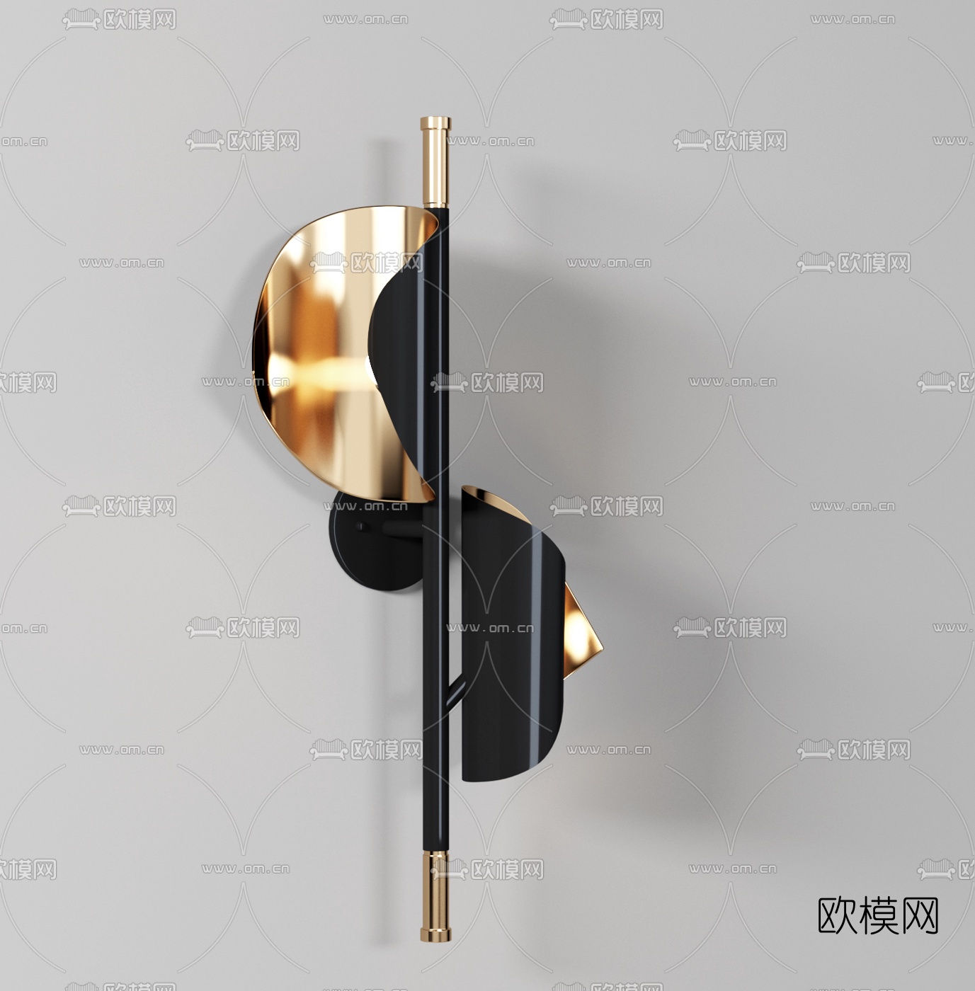 现代金属壁灯3d模型