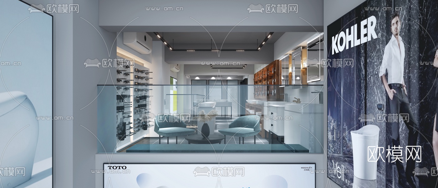 现代洁具专卖店3d模型