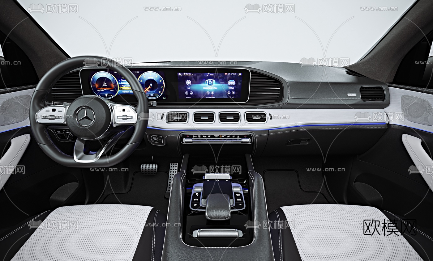 现代奔驰GLE汽车3d模型下载（渲染图5）