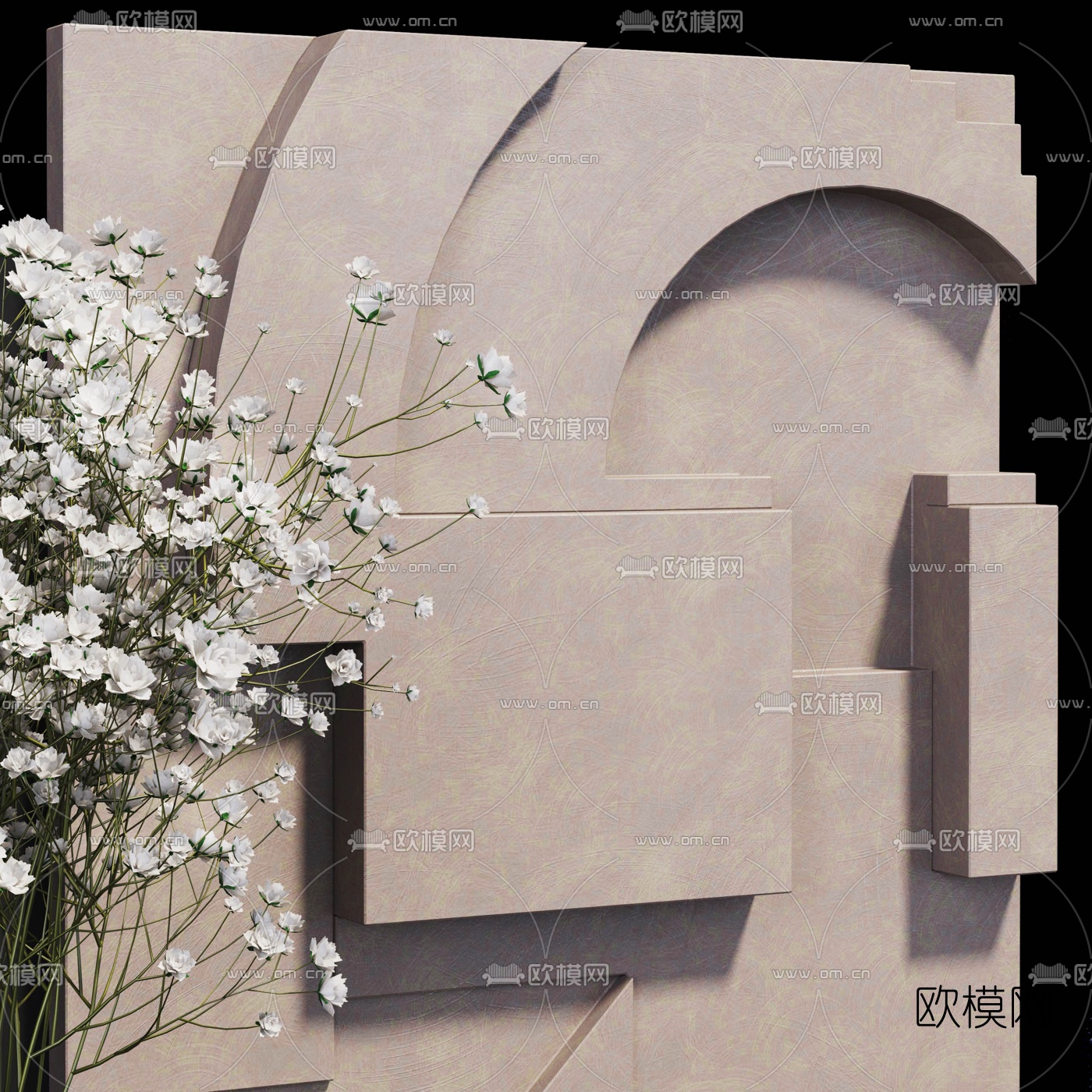 现代花卉珊瑚摆件3d模型