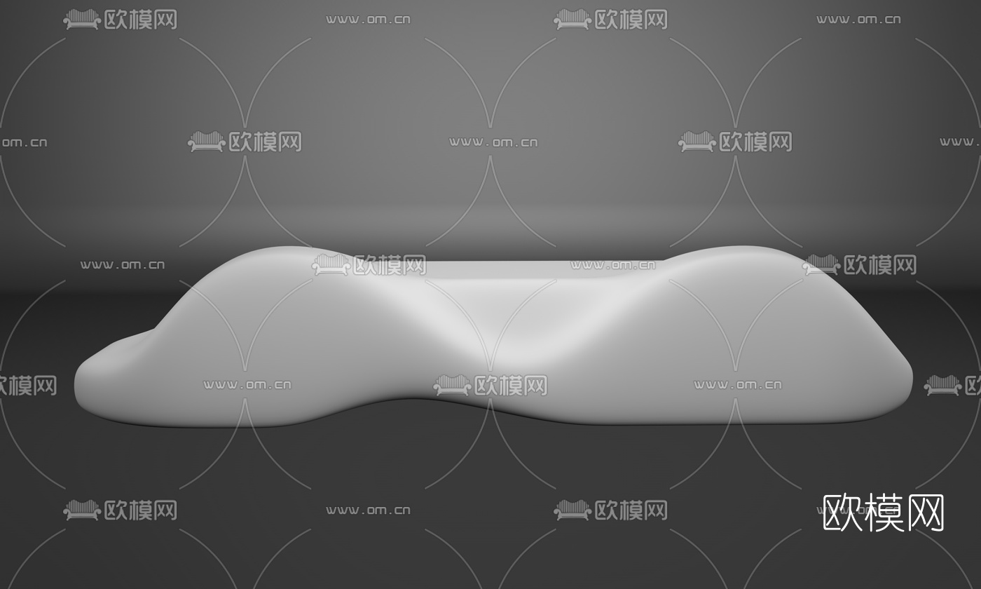 现代异形前台接待台免费3d模型下载（渲染图2）