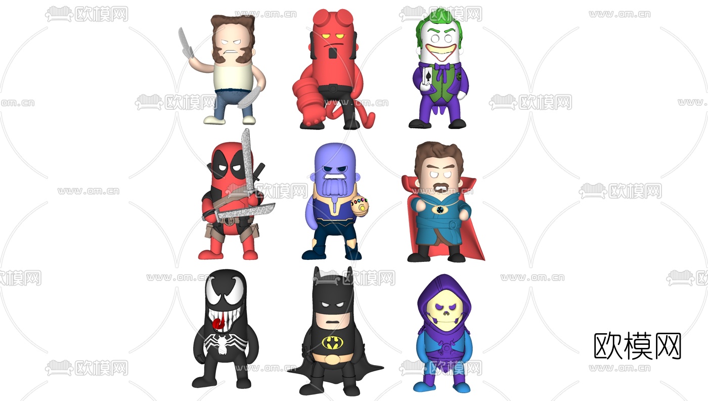 现代卡通玩具玩偶su模型下载