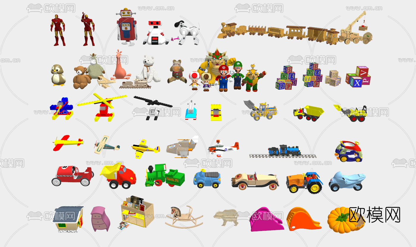 现代儿童毛绒玩具公仔布偶su模型下载