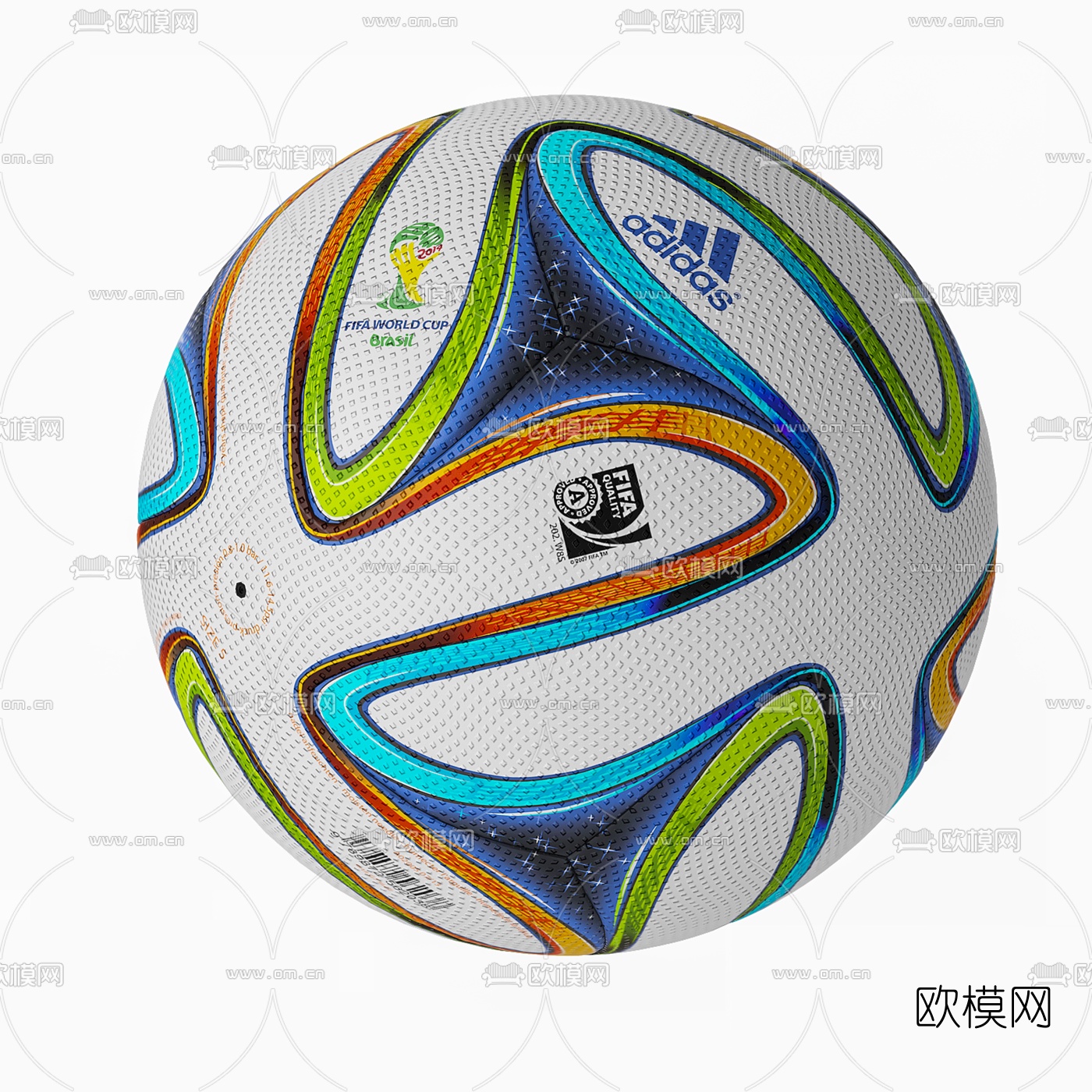 现代里约奥运会定制足球3d模型下载（渲染图2）