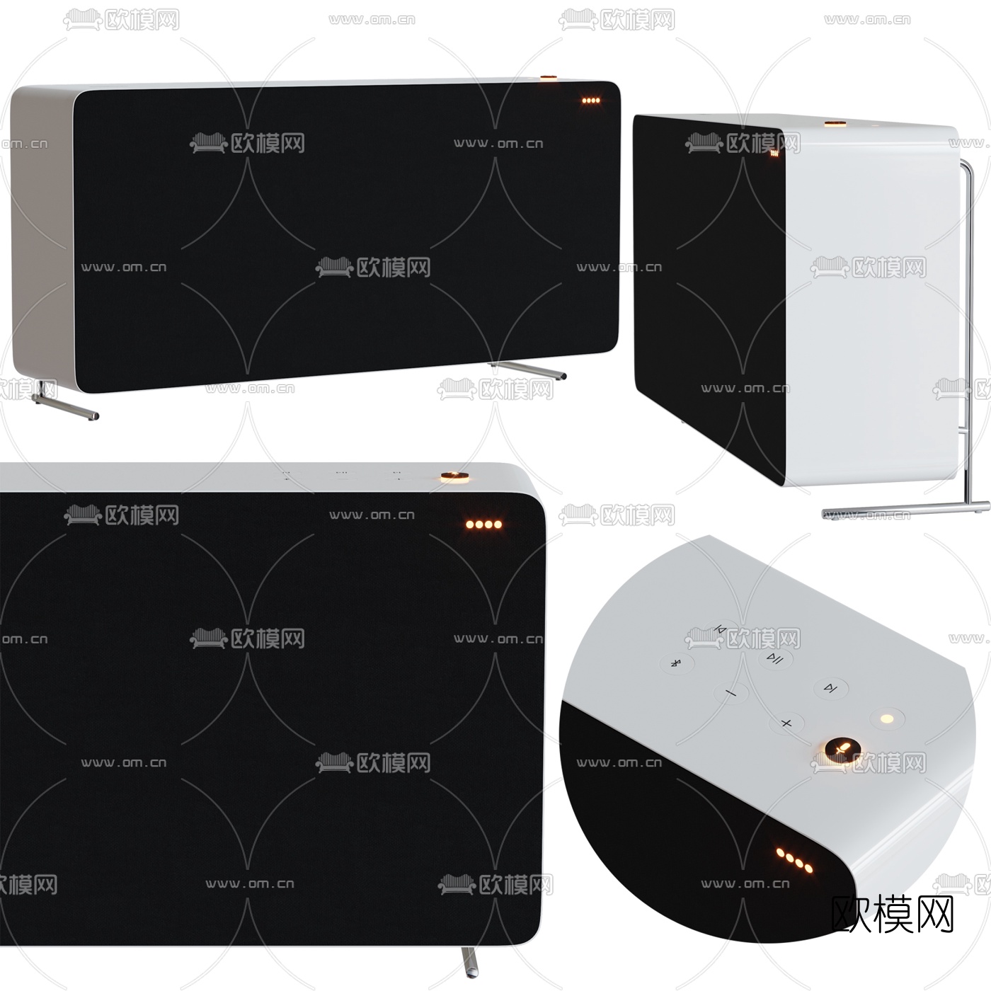 现代智能音箱3d模型下载