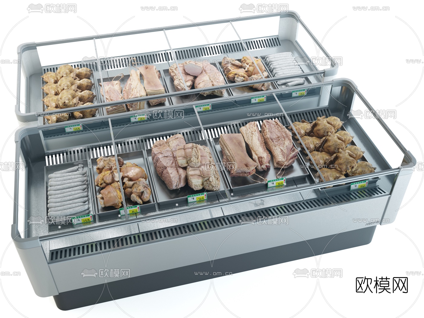现代肉柜食材展示柜3d模型