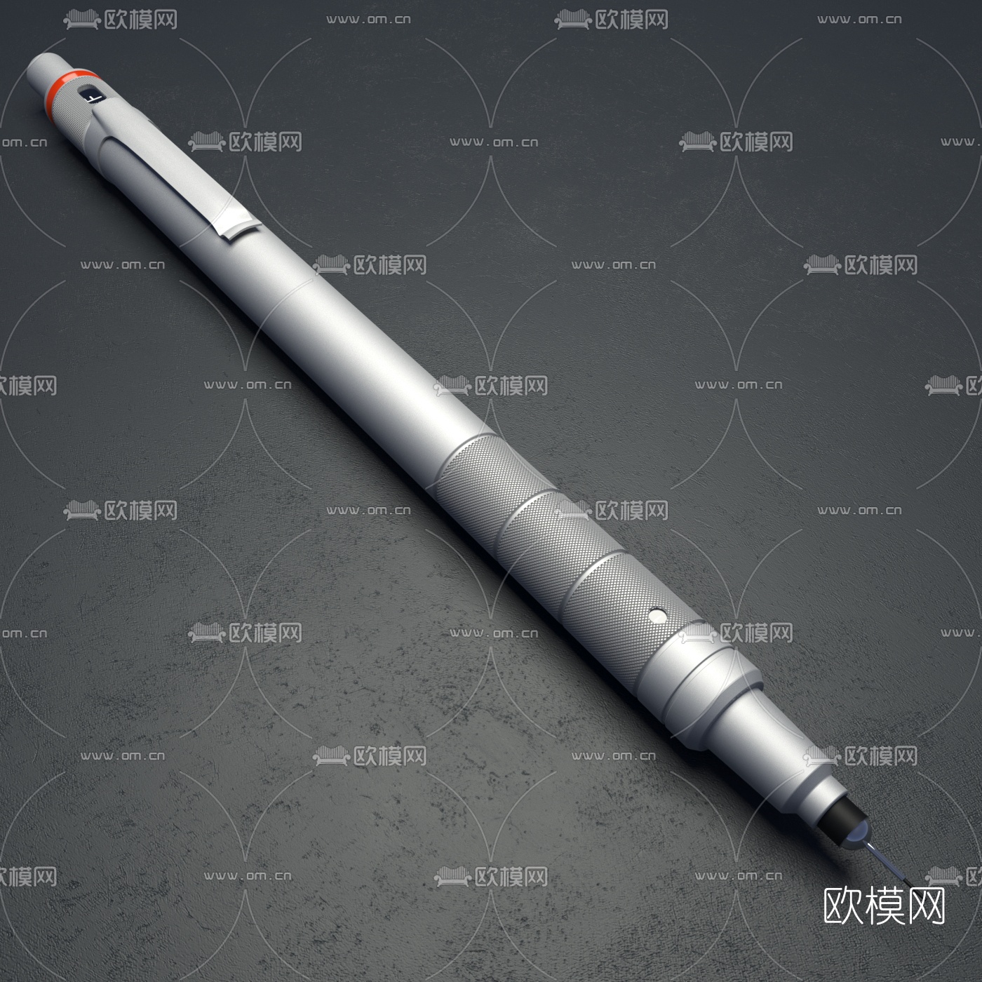 日本精致自动铅笔3d模型下载（渲染图2）