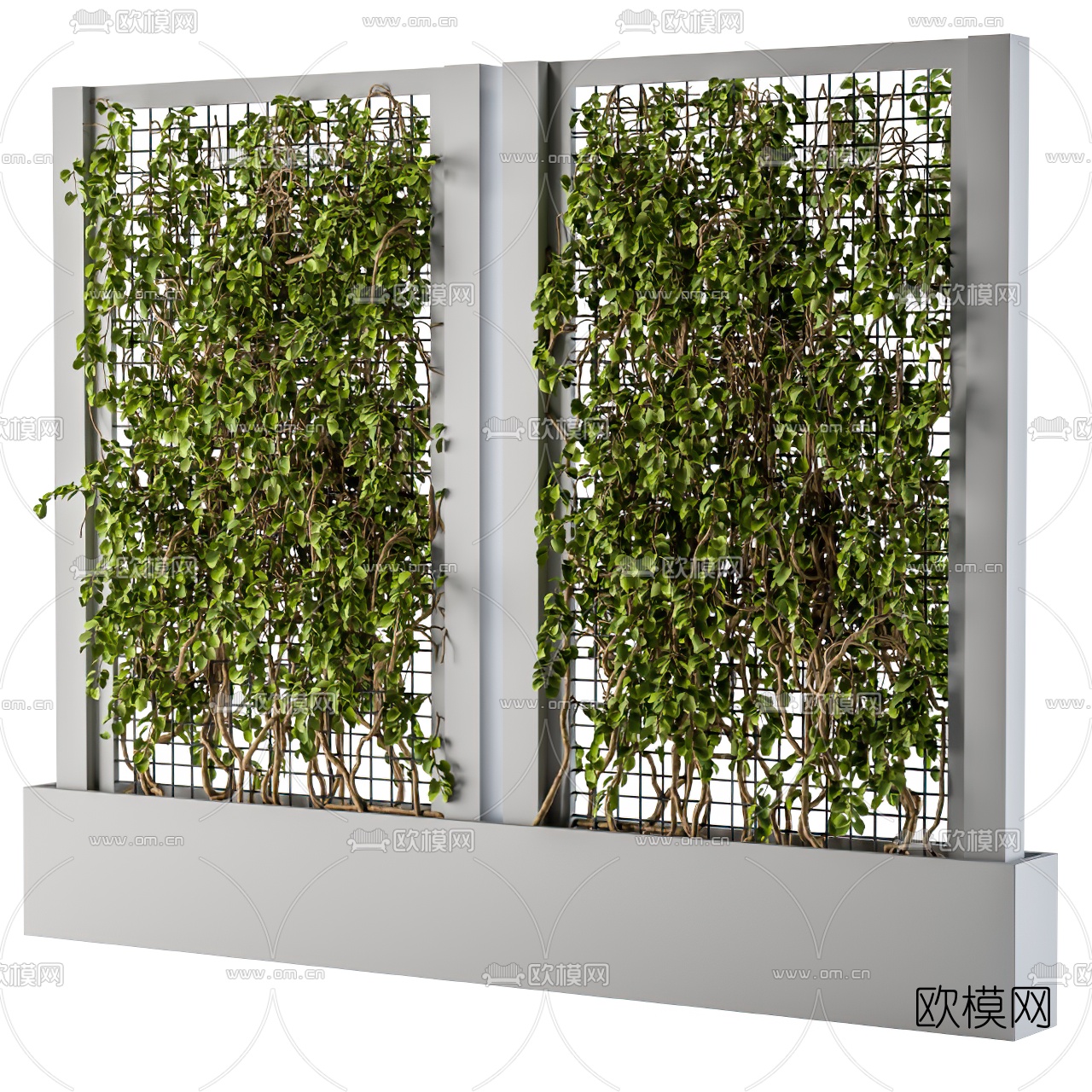 现代绿植植物墙3d模型