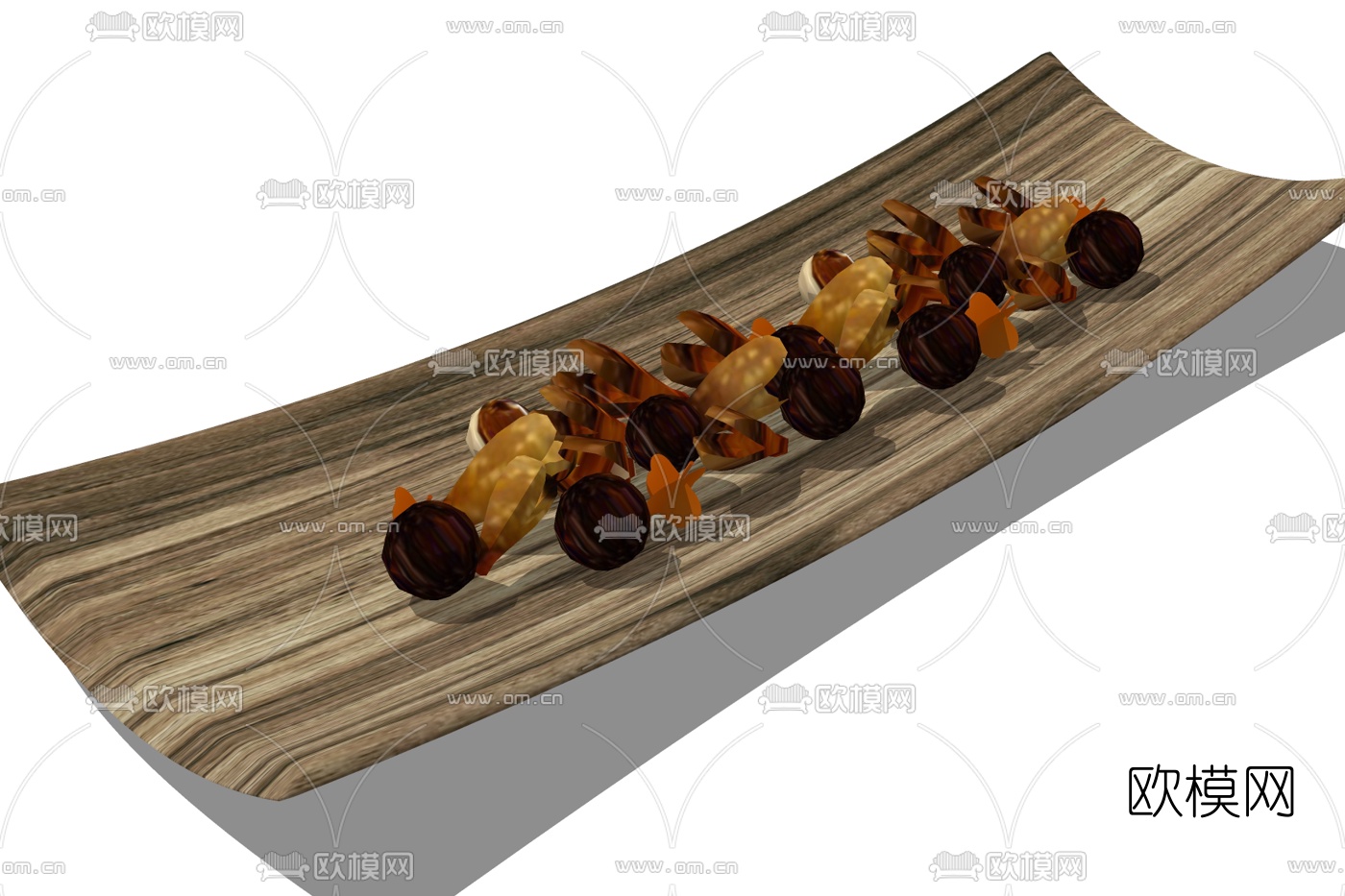 现代果盘su模型下载