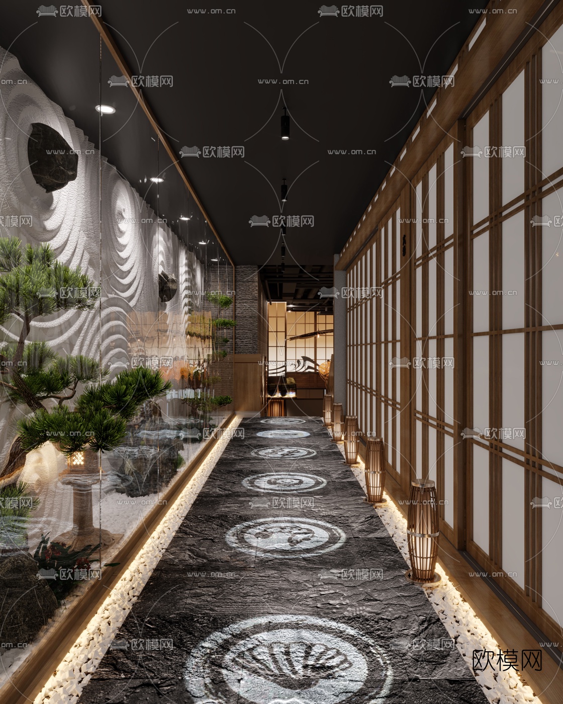 日式料理店3d模型
