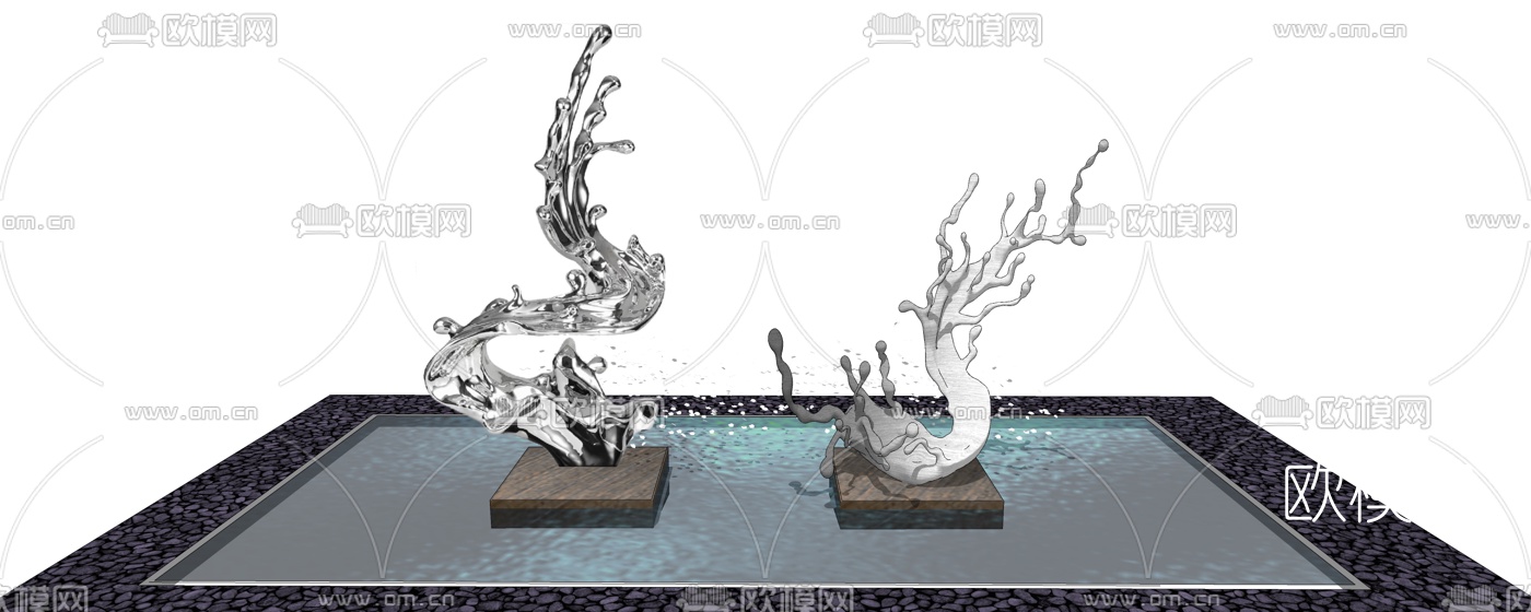 现代雕塑su模型下载